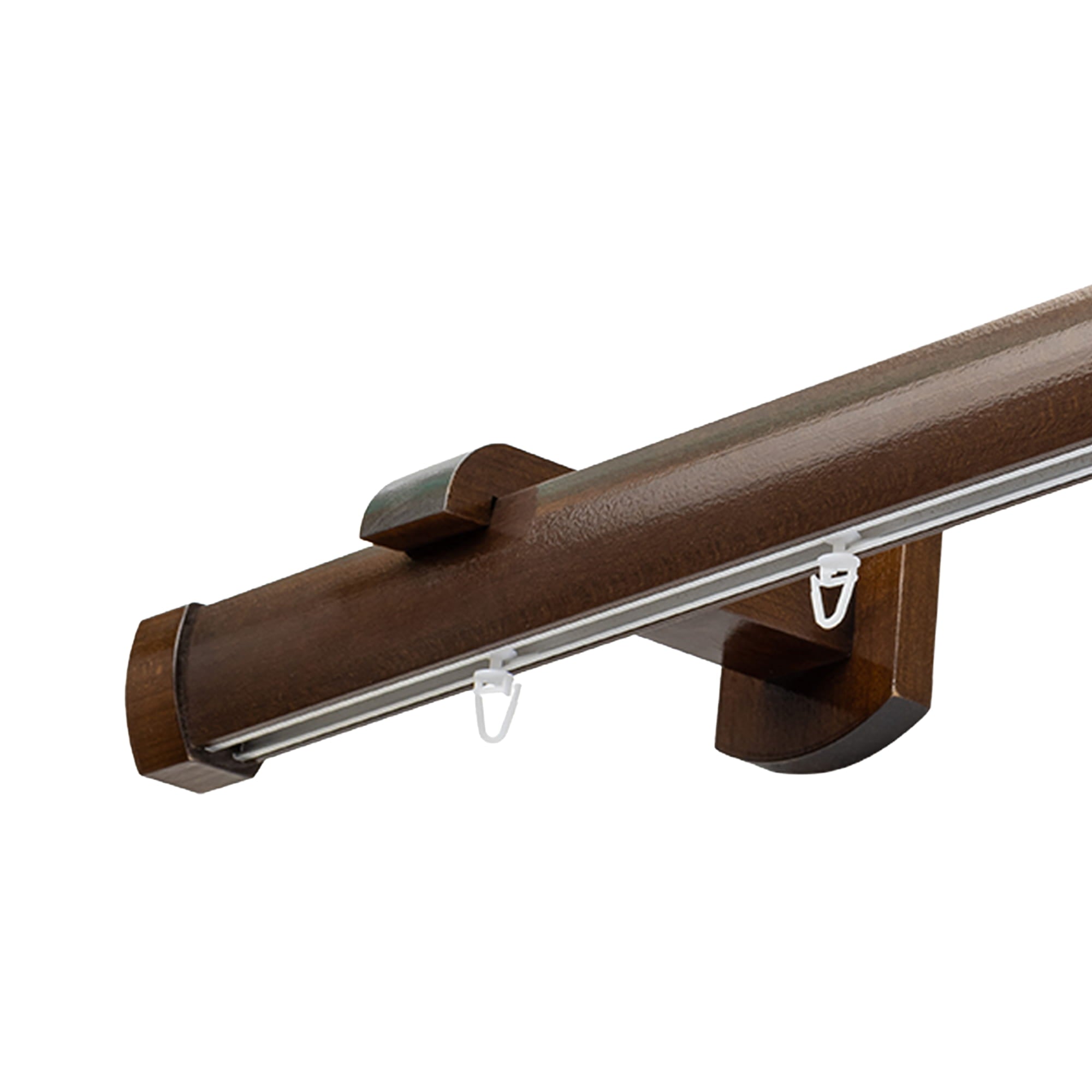 Domino Single Wooden Curtain Rod