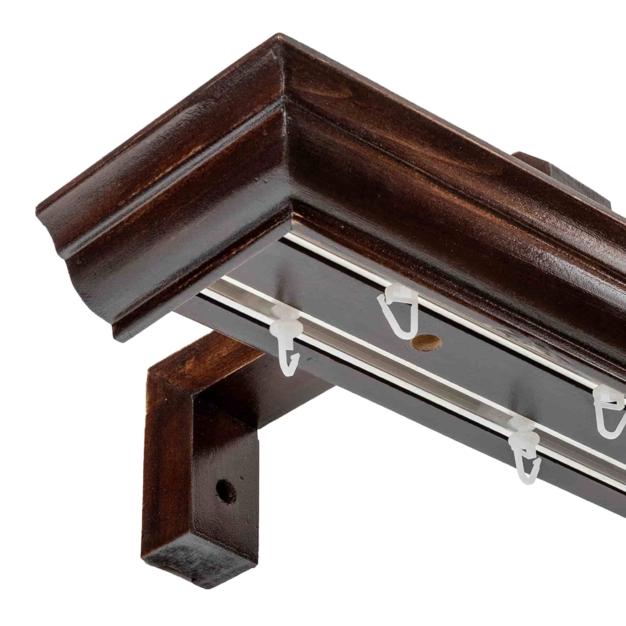Filip Wooden Curtain Track System with Decorative Valance