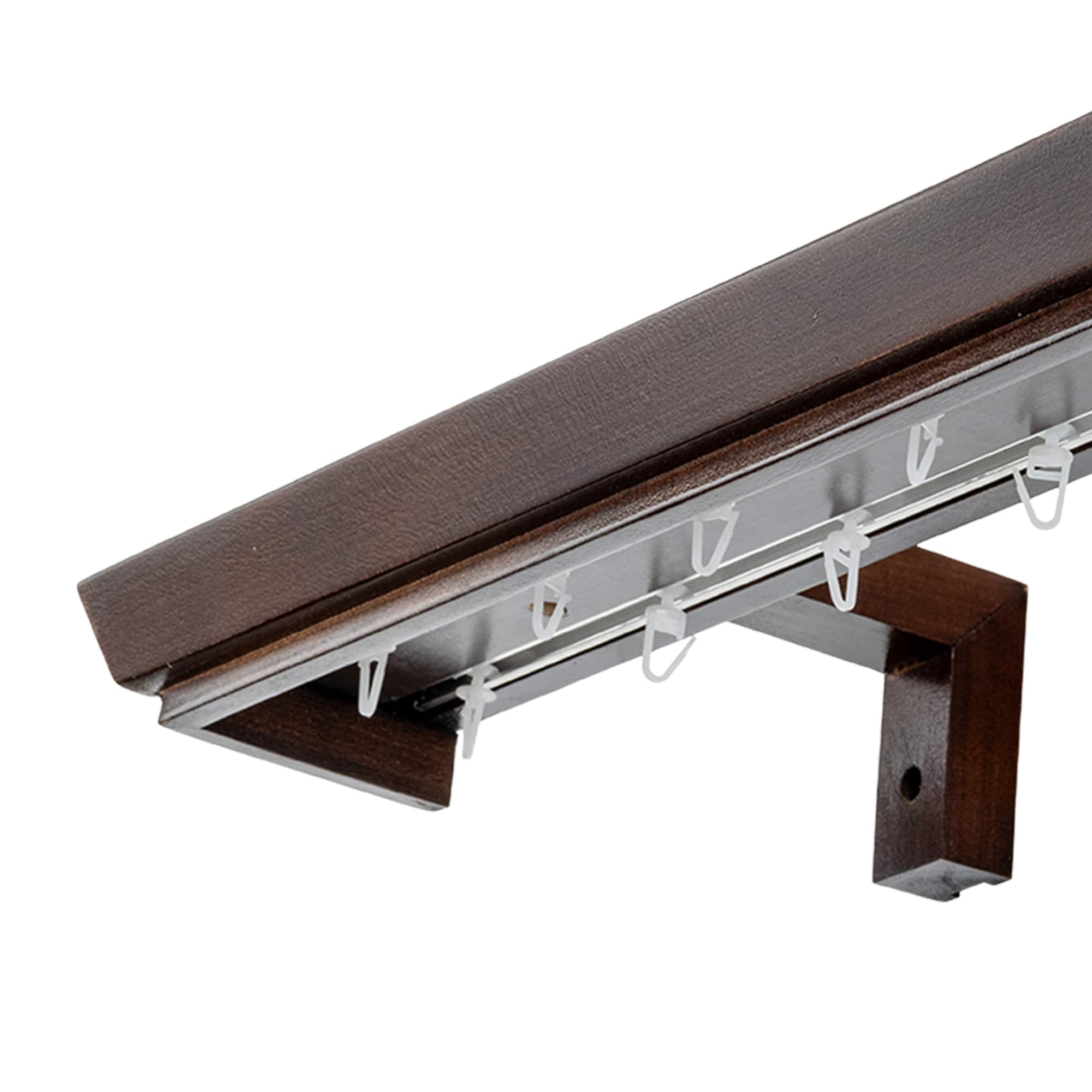 Conic Wooden Curtain Track System with Decorative Valance