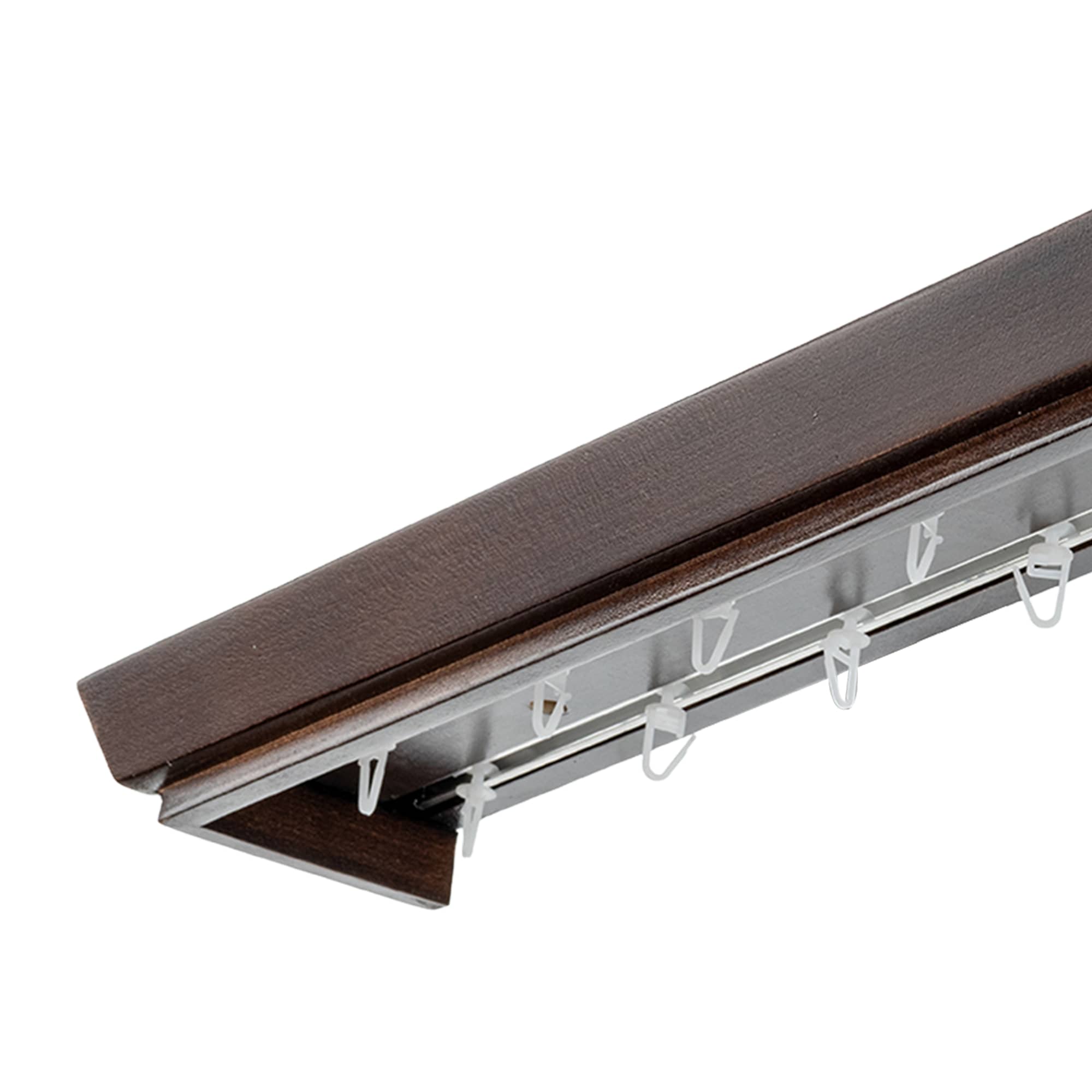 Conic Wooden Curtain Track System with Decorative Valance