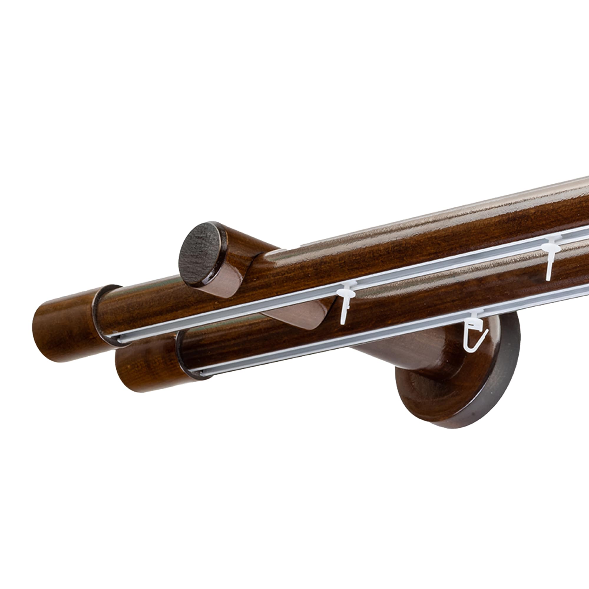 Luna Double 35 mm Wooden Curtain Rod & Track System