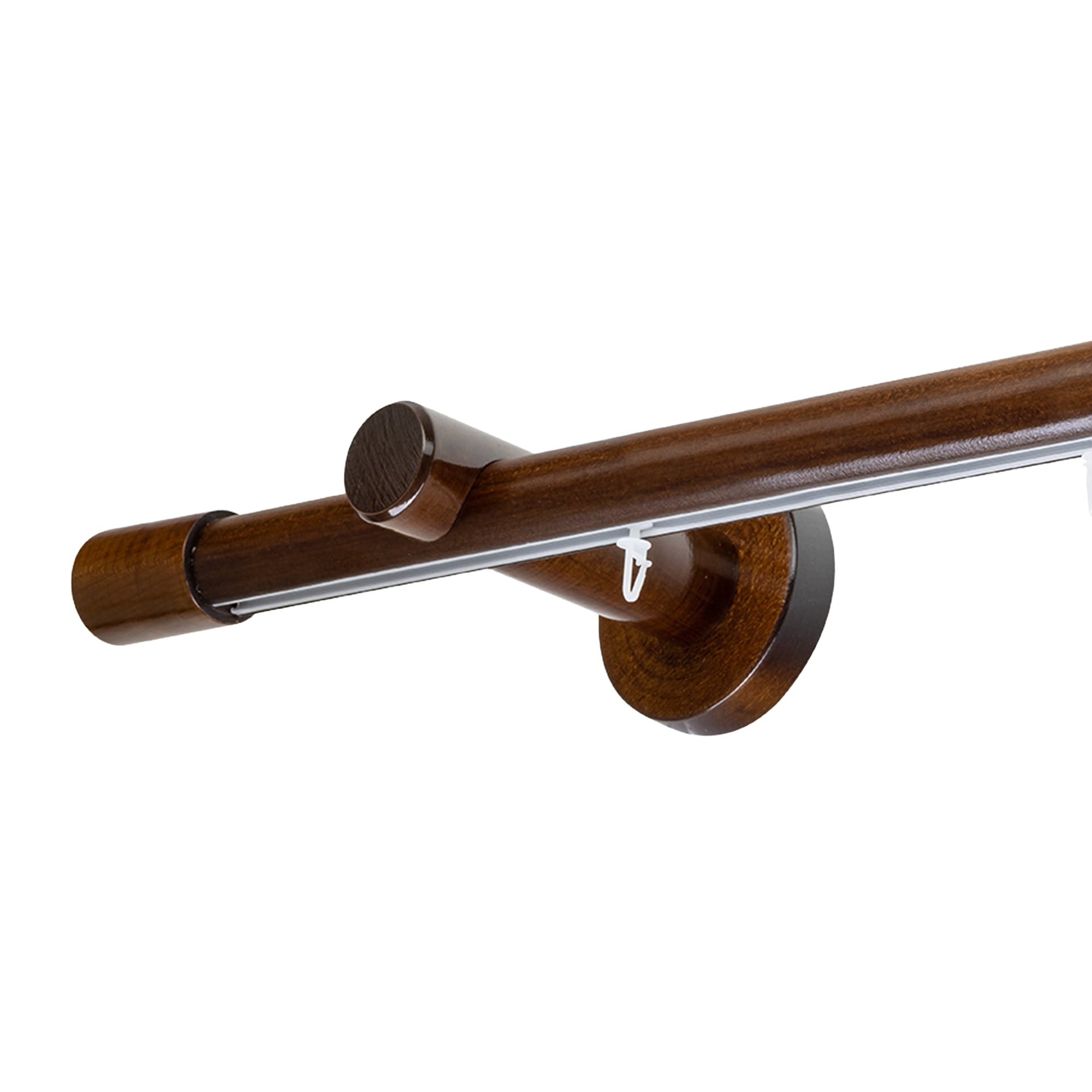 Luna Single 35 mm Wooden Curtain Rod & Track System