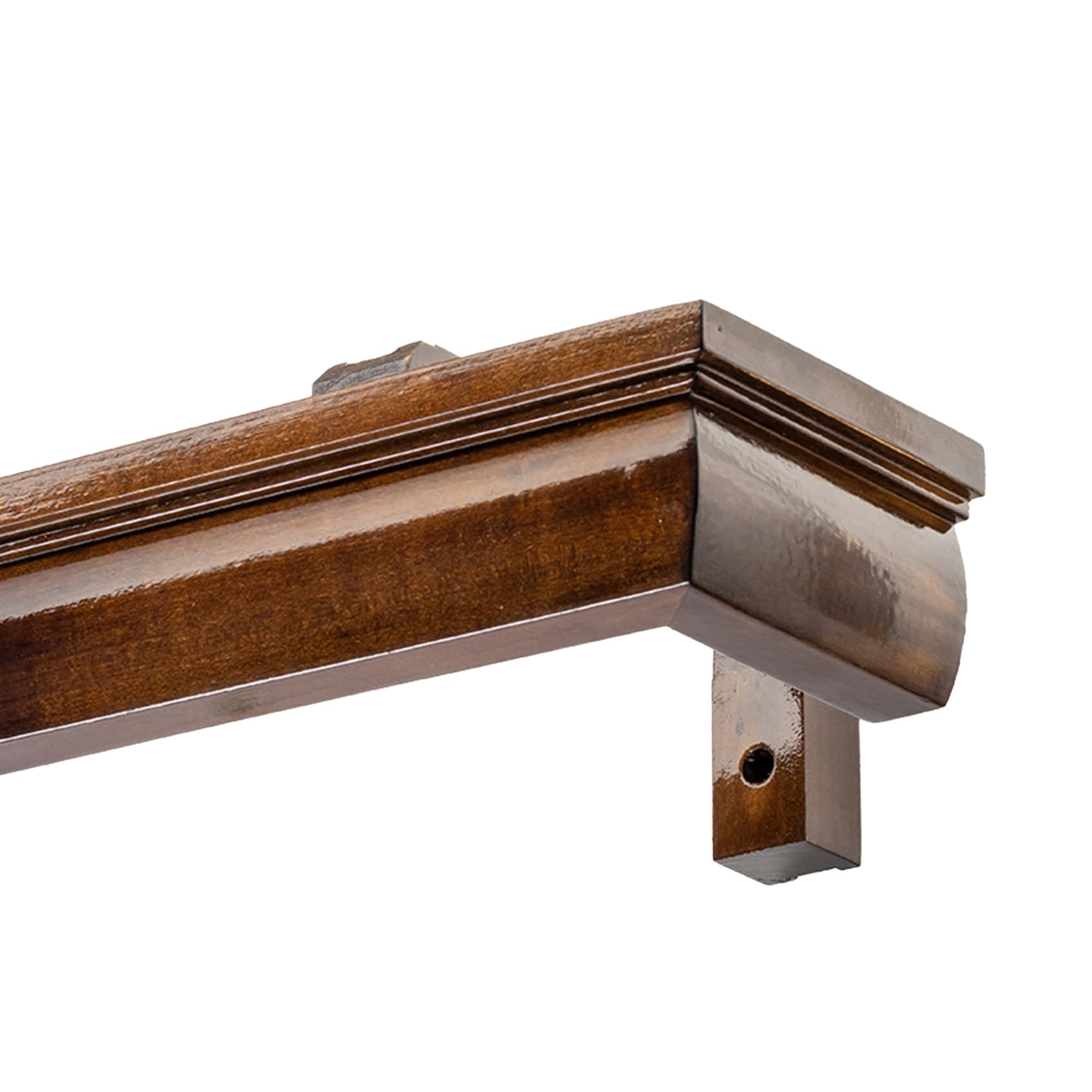 Firenze Wooden Curtain Track System with Decorative Valance