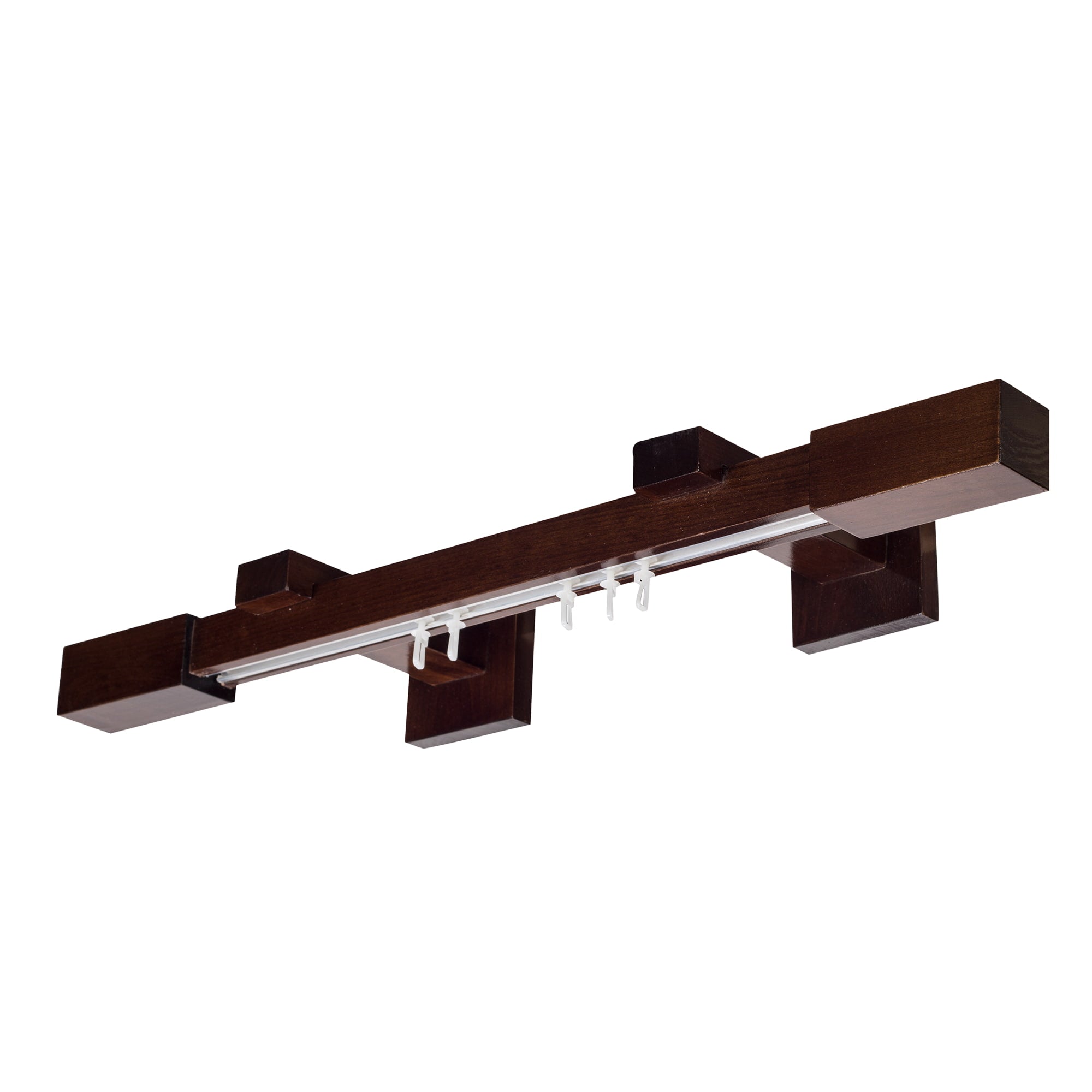 Praga Wooden Curtain Rod with Aluminum Track