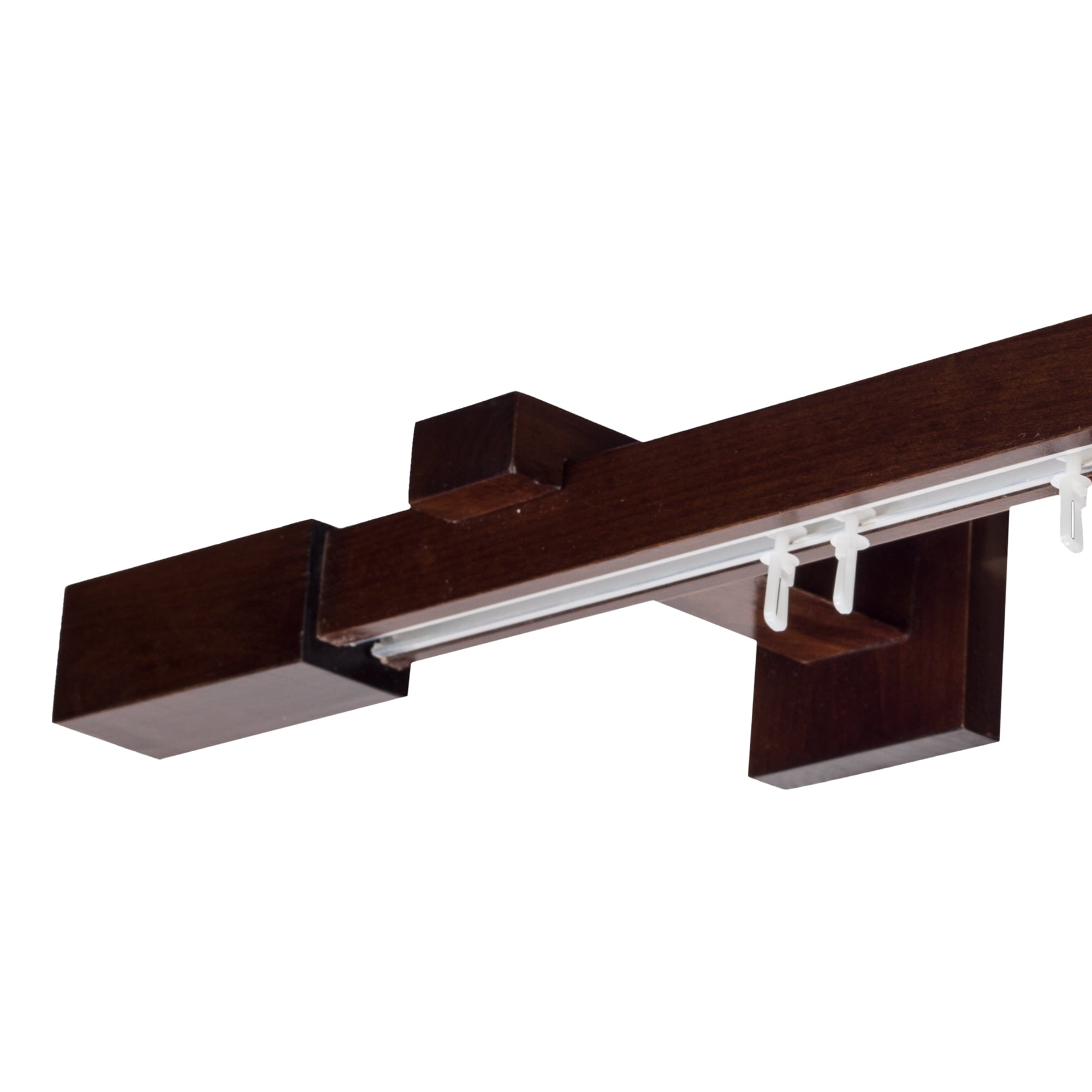 Praga Wooden Curtain Rod with Aluminum Track