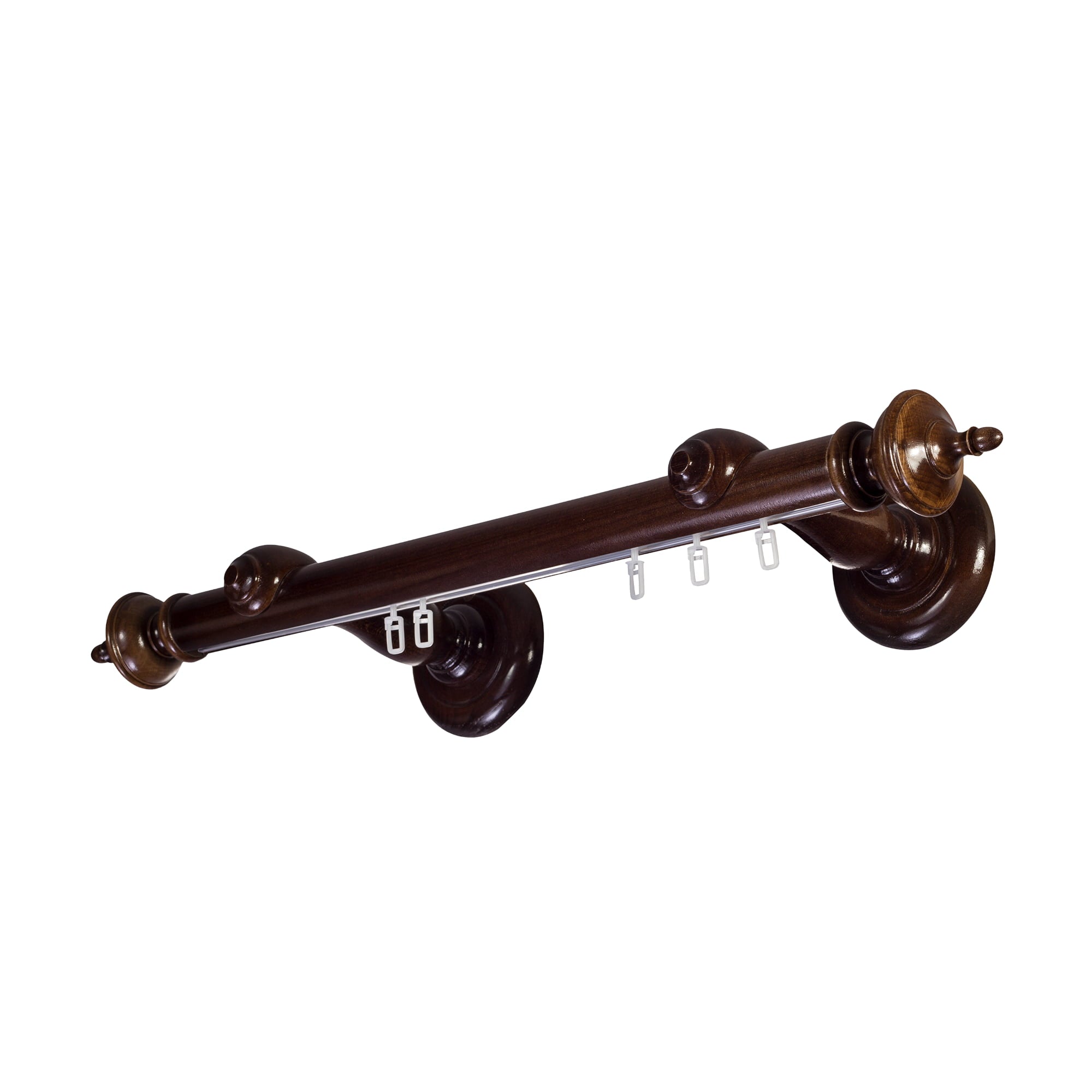 Saly Single 35 mm Wooden Curtain Rod with Aluminum Track