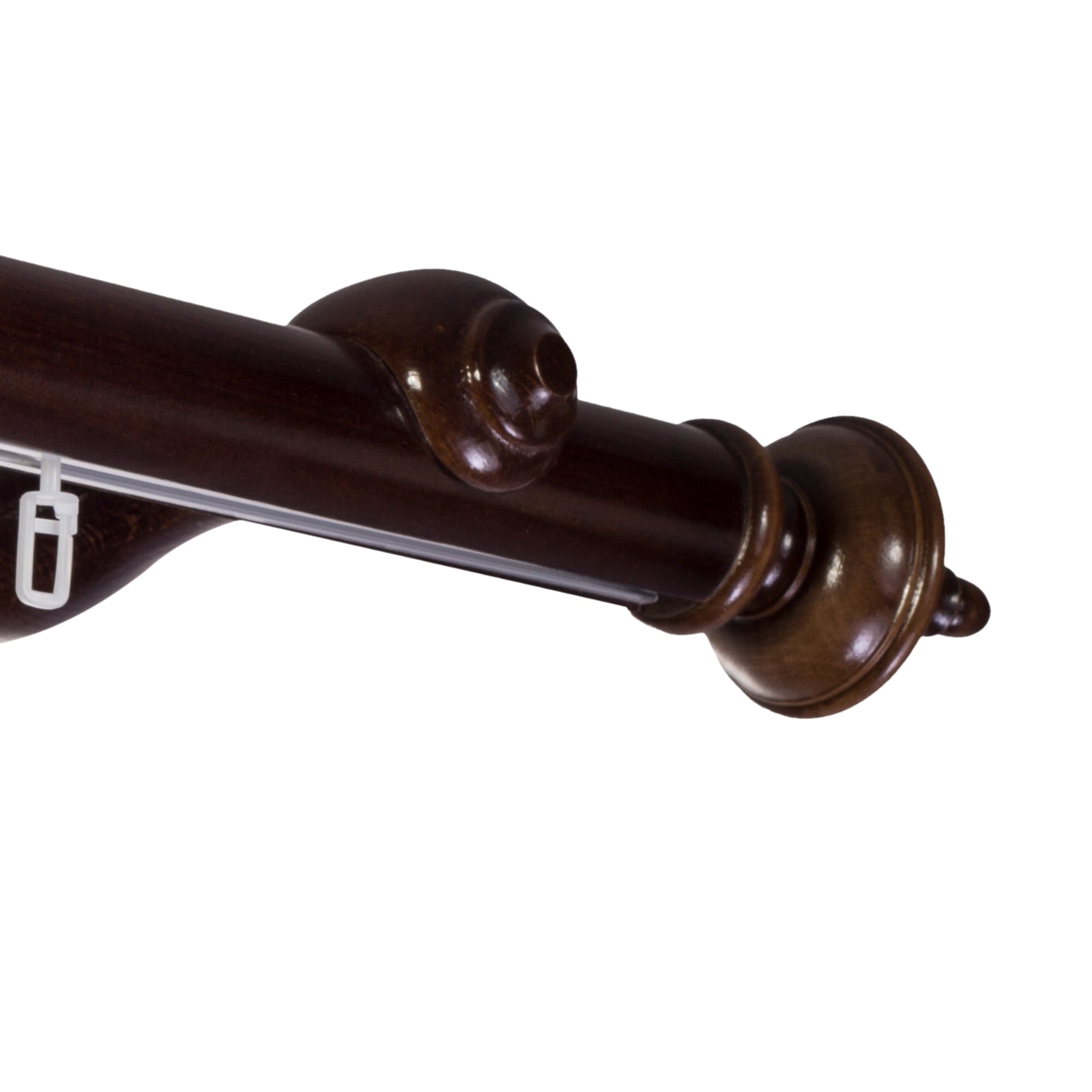 Saly Single 35 mm Wooden Curtain Rod with Aluminum Track