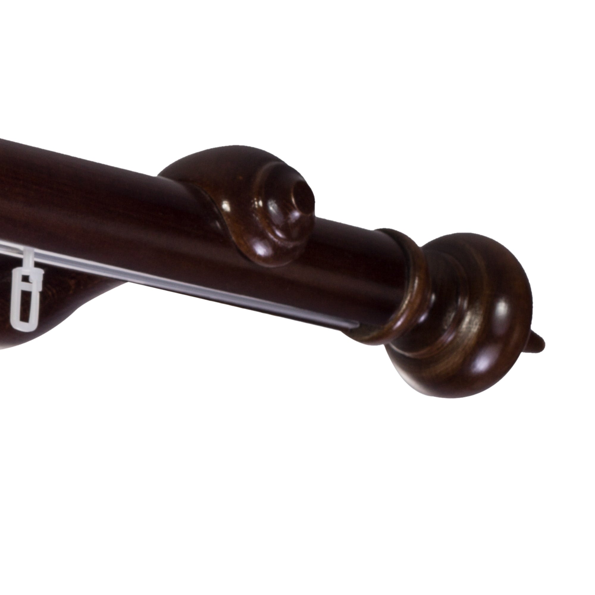 Stella Single 35 mm Wooden Curtain Rod with Aluminum Track