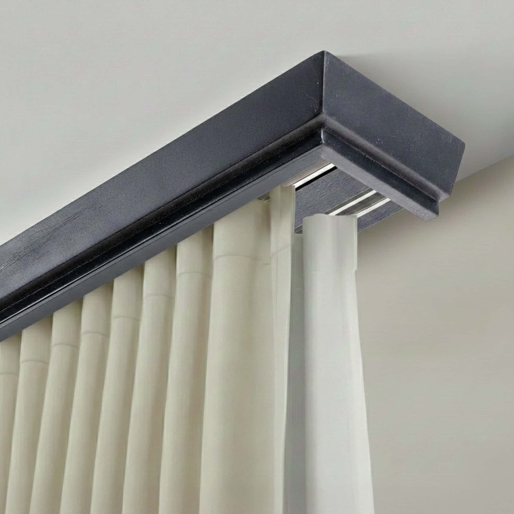 Conic Wooden Curtain Track System with Decorative Valance