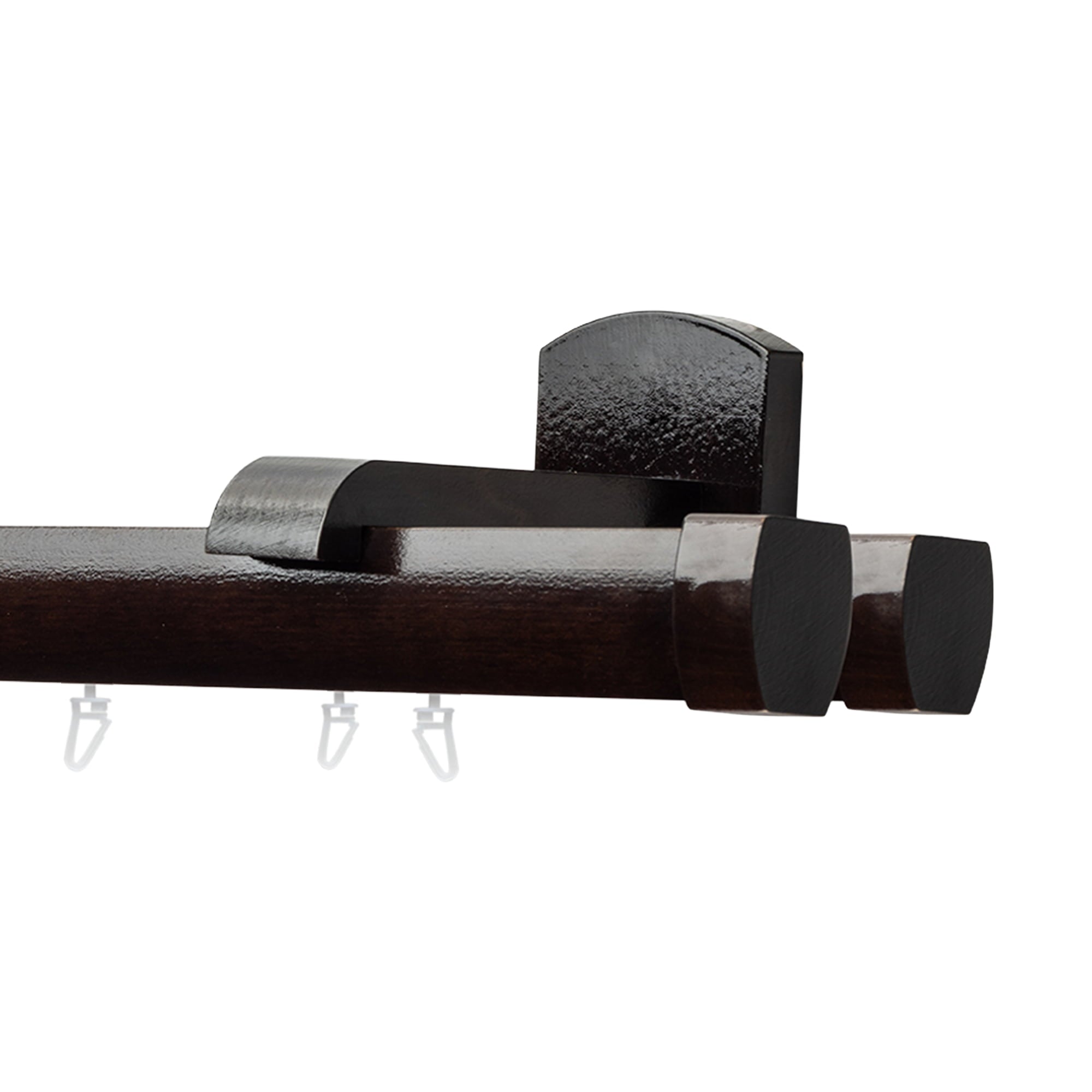 Domino Double Wooden Curtain Rod & Track System for Curtains and Drapes