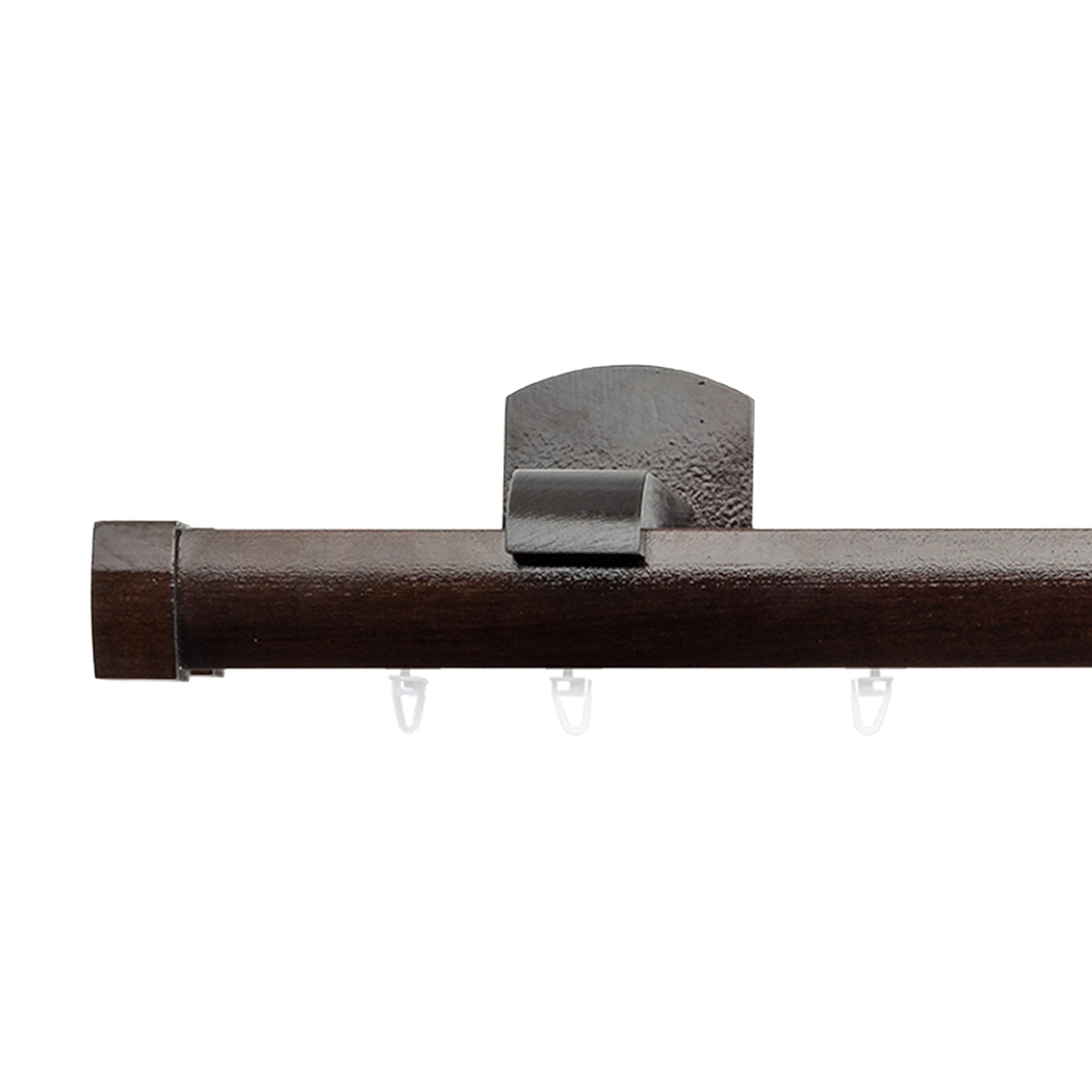 Domino Double Wooden Curtain Rod & Track System for Curtains and Drapes