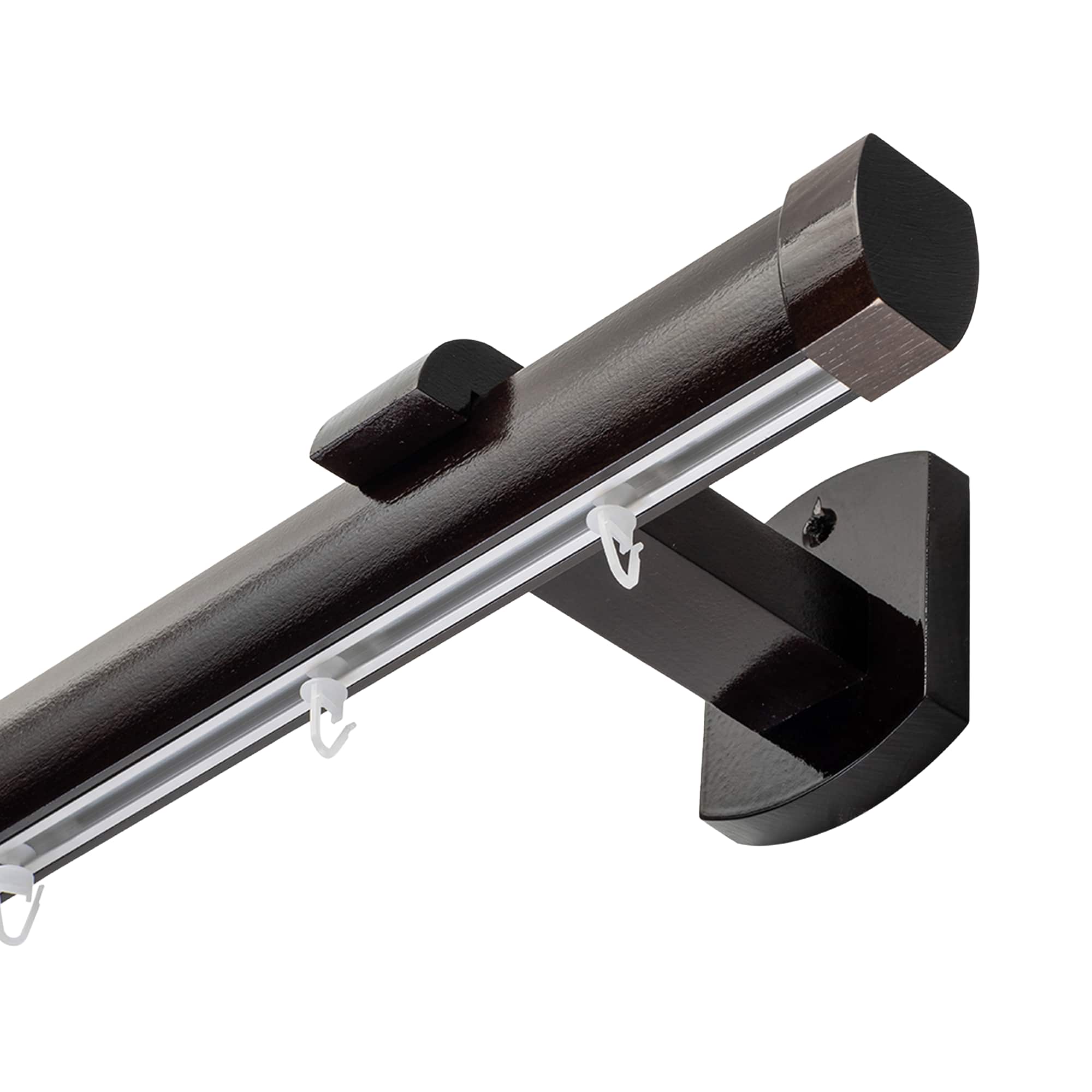 Domino Single Wooden Curtain Rod