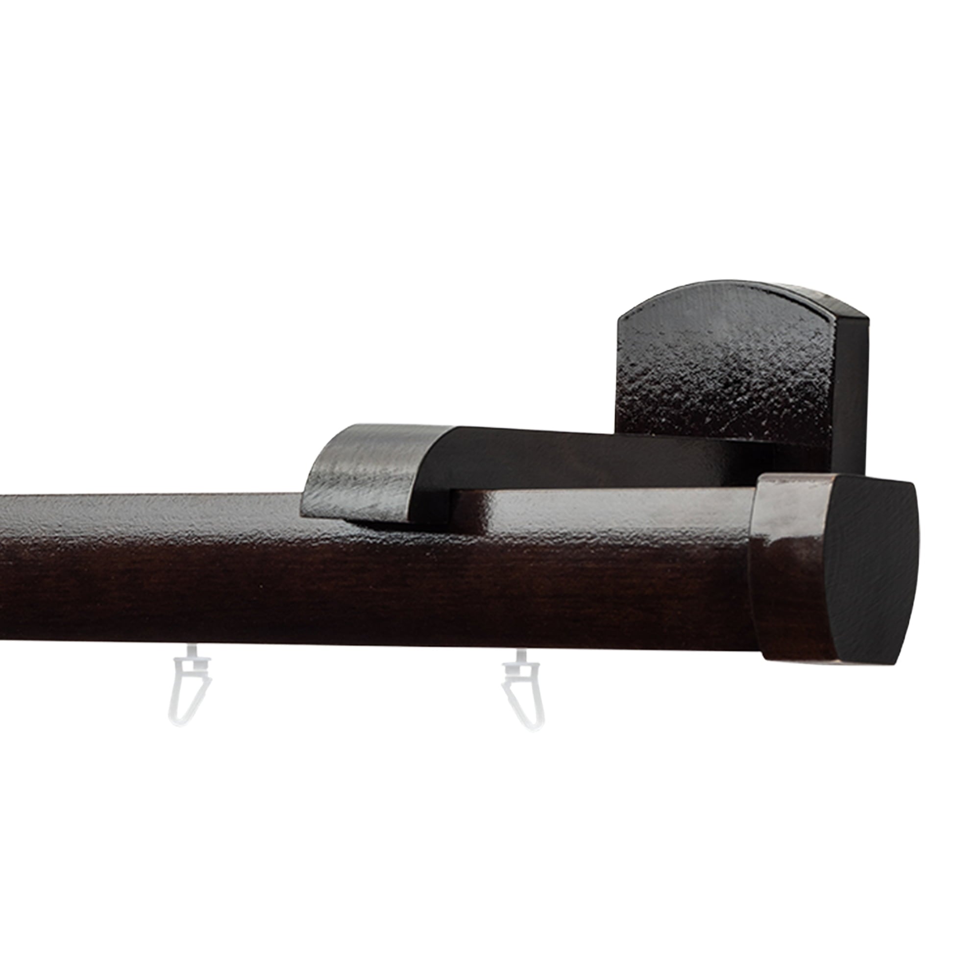 Domino Single Wooden Curtain Rod