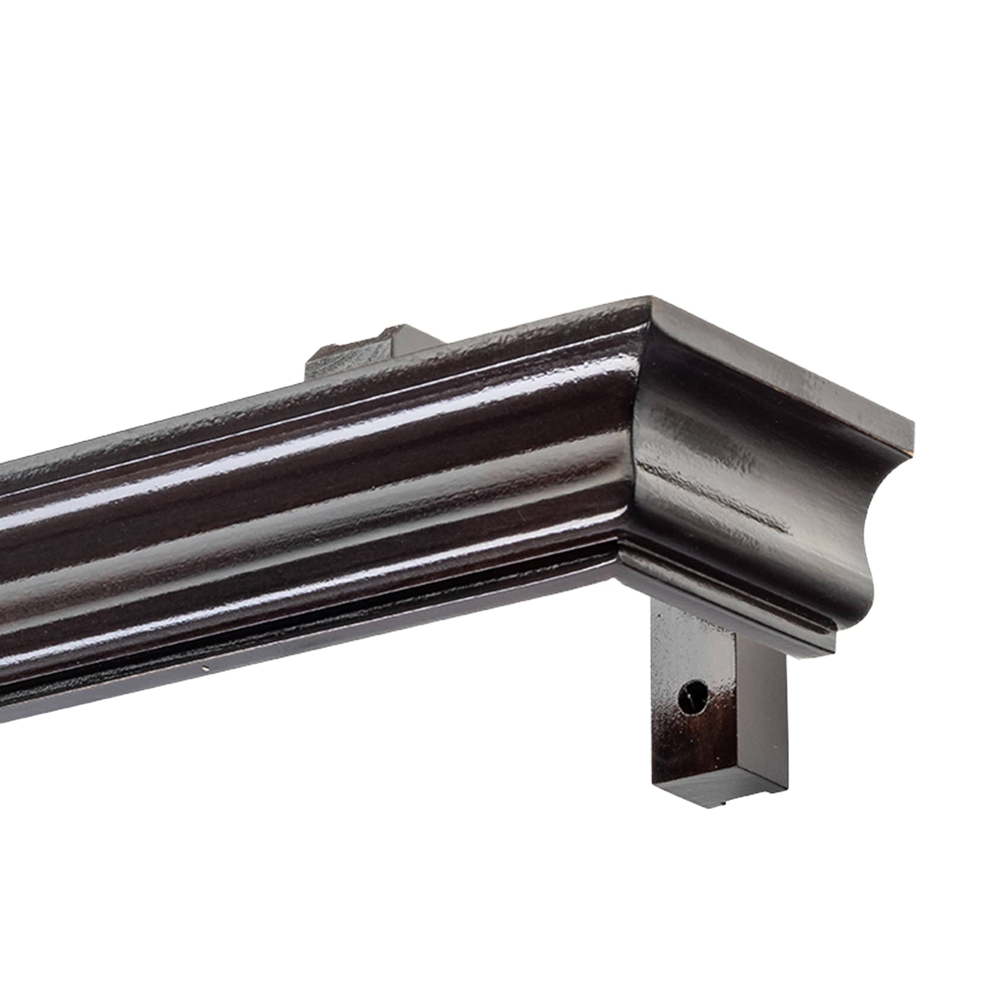 Athena Wooden Curtain Track System with Decorative Valance
