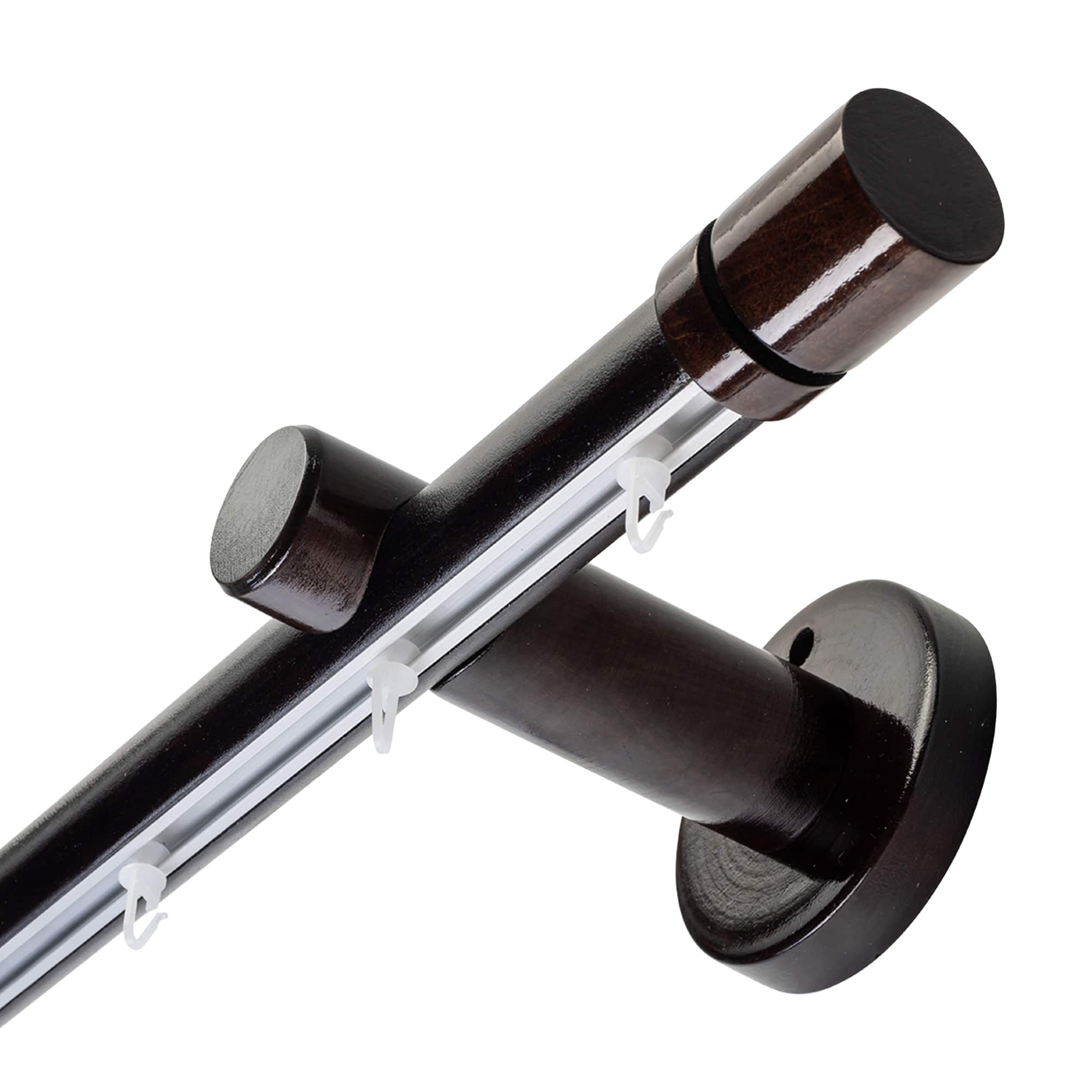 Cilindru Single 35 mm Wooden Curtain Rod & Aluminum Track System