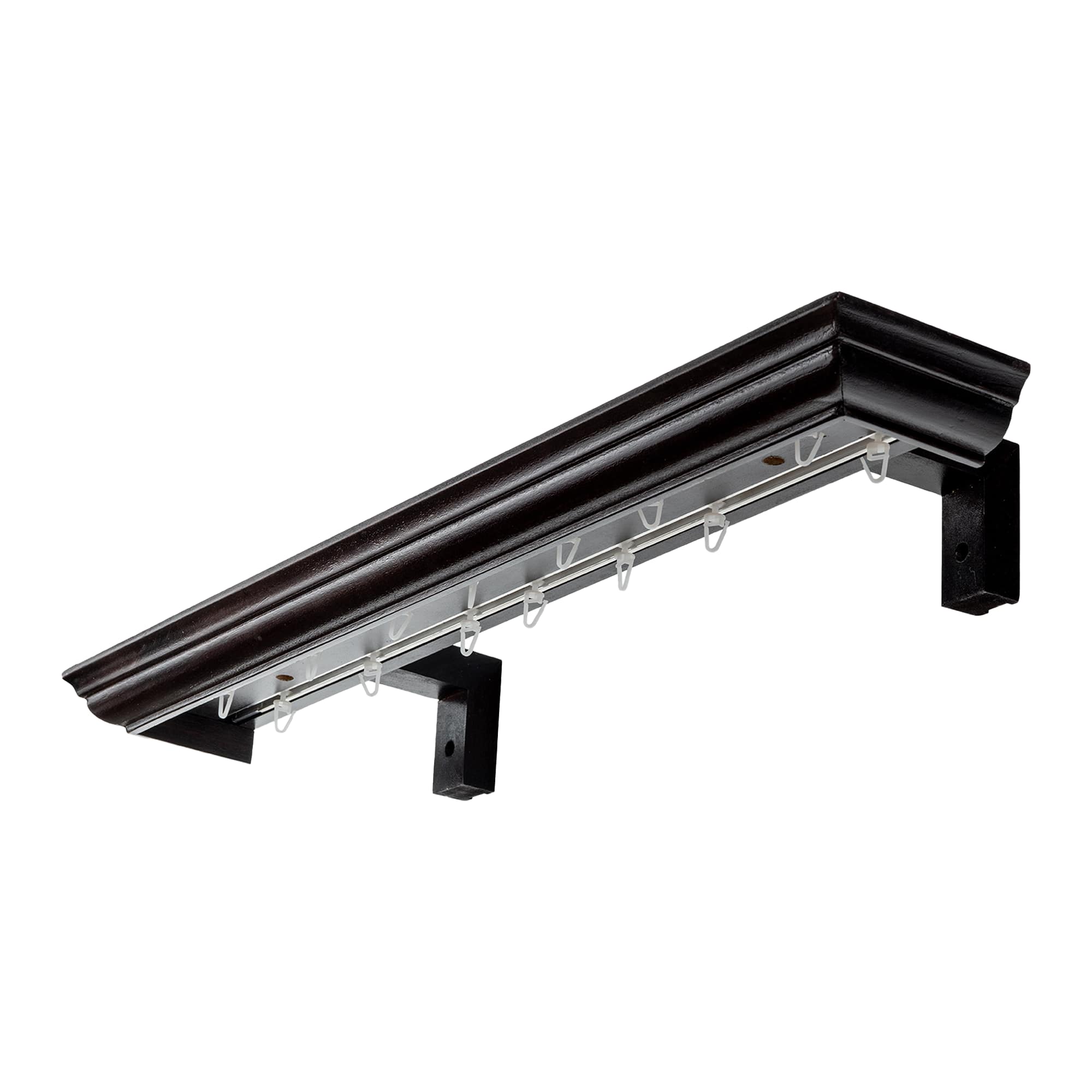 Filip Wooden Curtain Track System with Decorative Valance