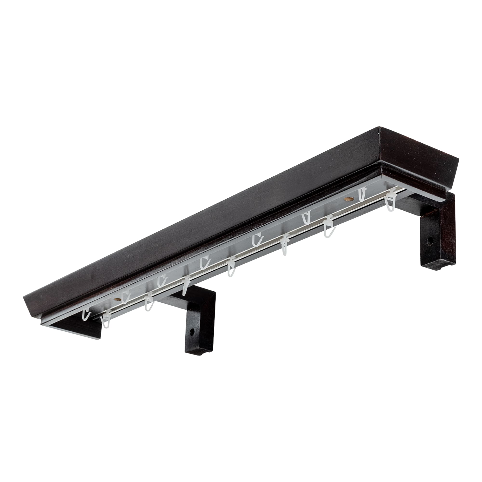 Conic Wooden Curtain Track System with Decorative Valance
