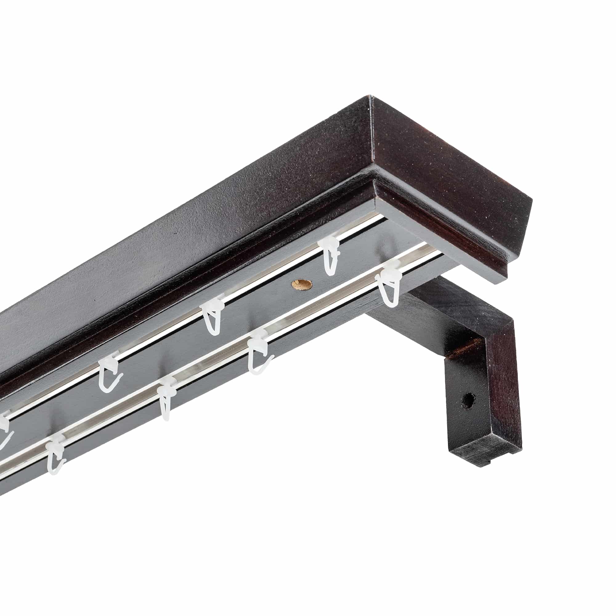 Conic Wooden Curtain Track System with Decorative Valance