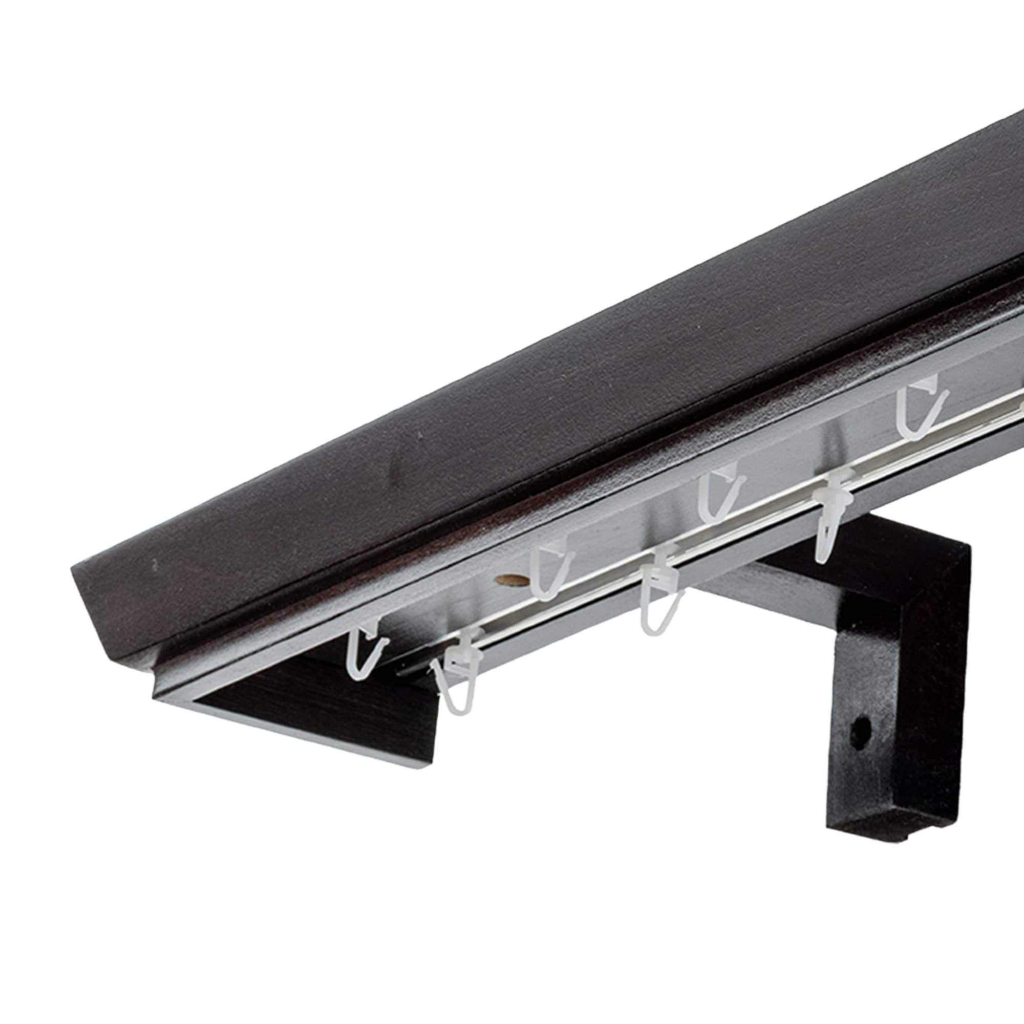 Conic Wooden Curtain Track System with Decorative Valance