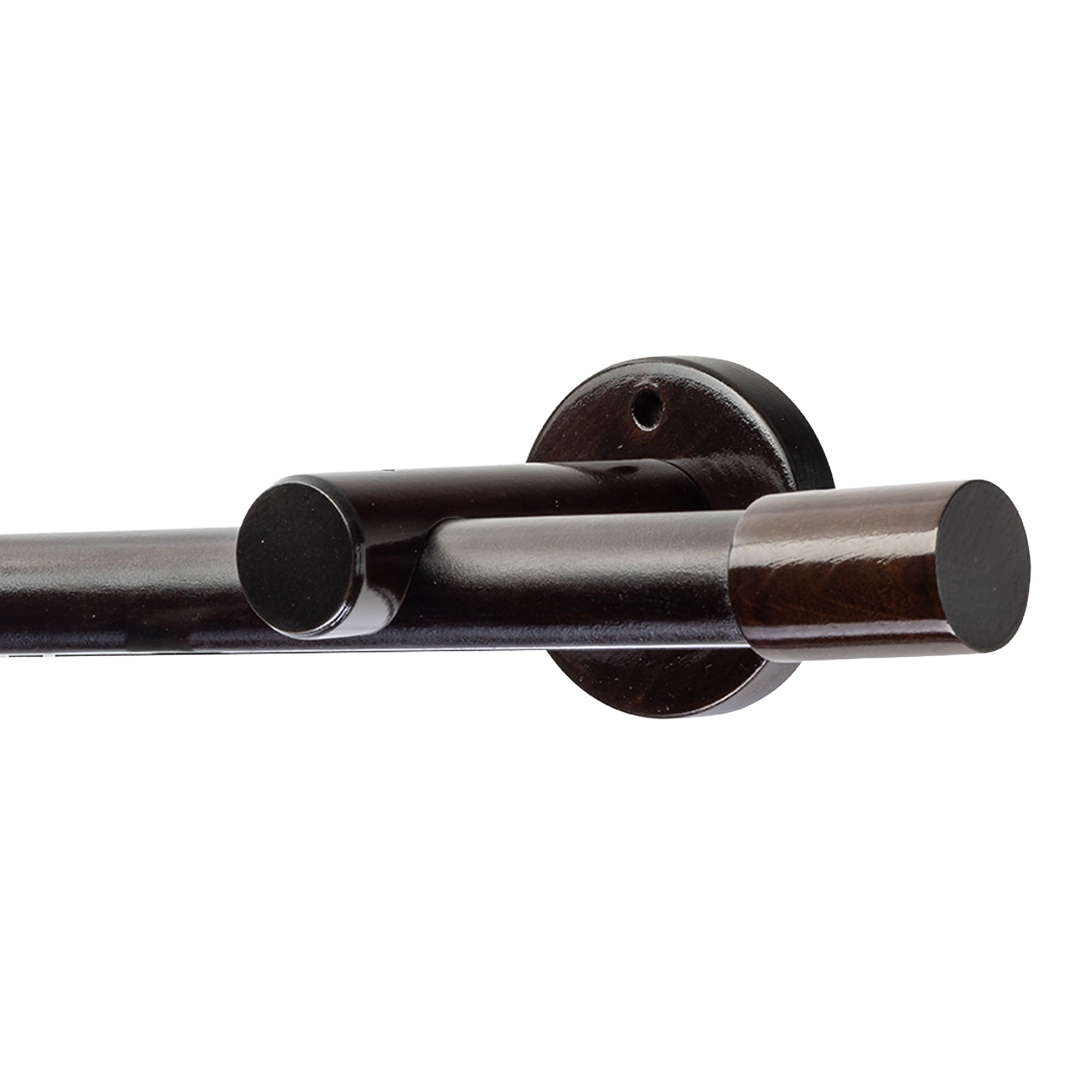 Luna Single 35 mm Wooden Curtain Rod & Track System