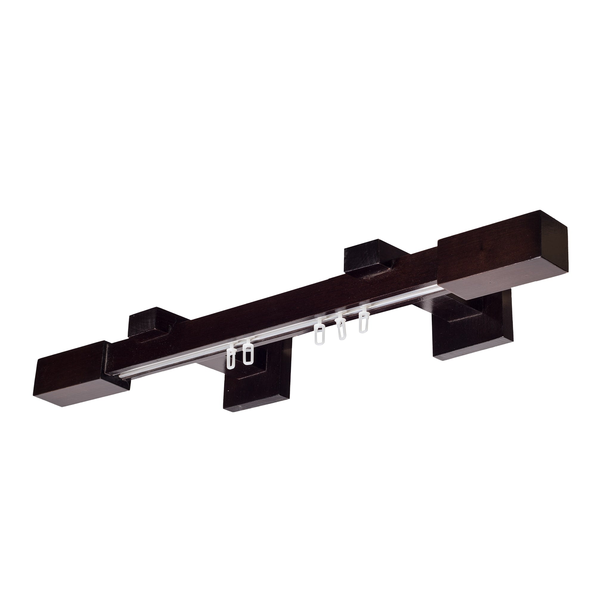 Praga Wooden Curtain Rod with Aluminum Track