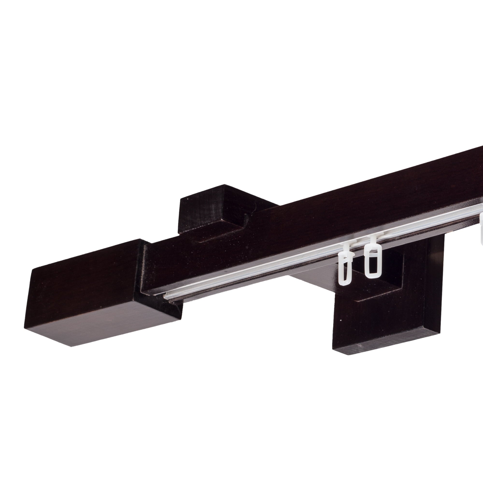 Praga Wooden Curtain Rod with Aluminum Track