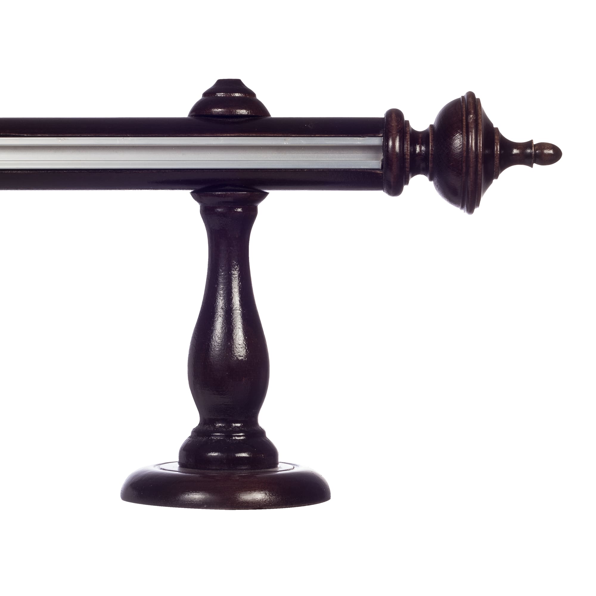 Saly Single 35 mm Wooden Curtain Rod with Aluminum Track
