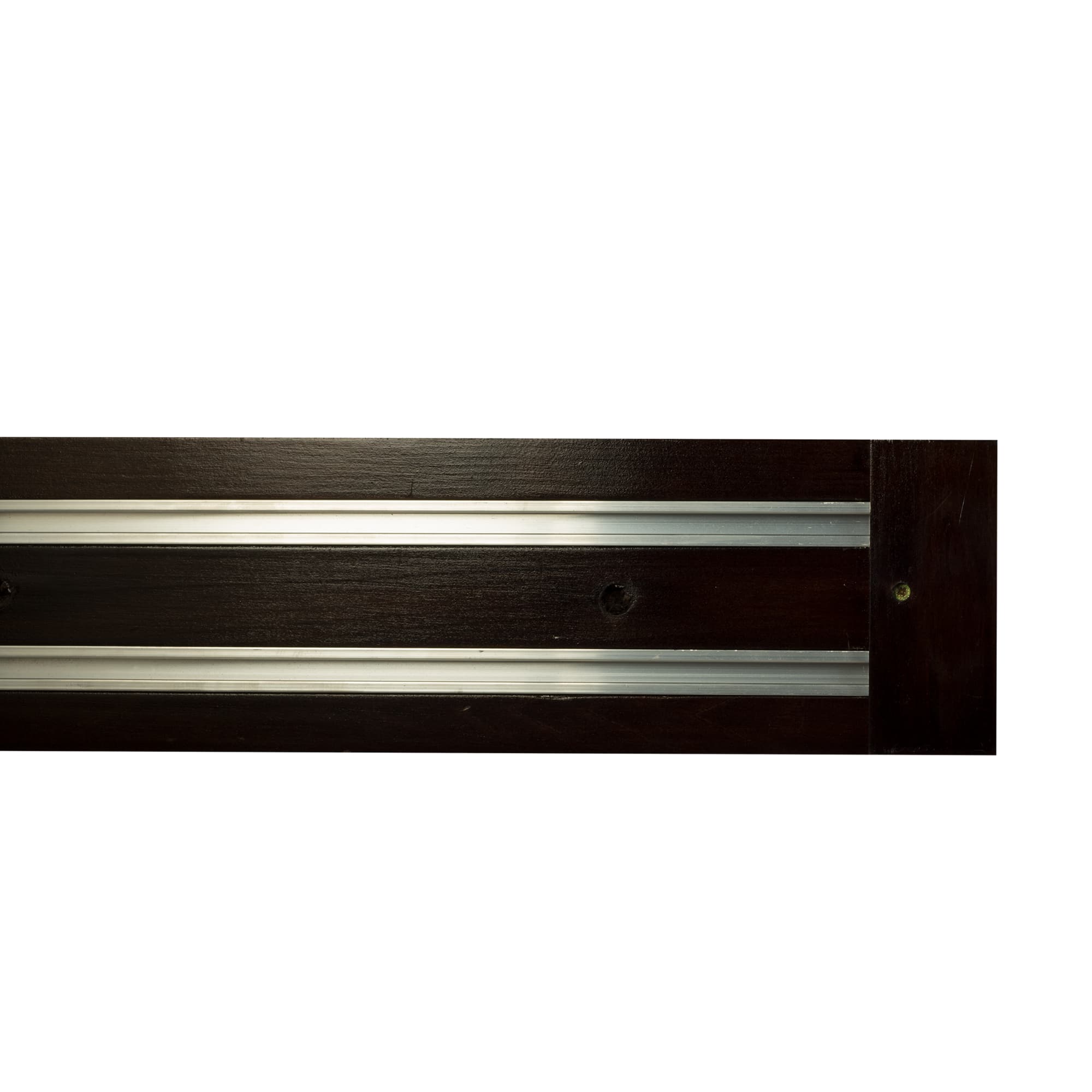 Curtain and drape track system Travetto Double made of wood