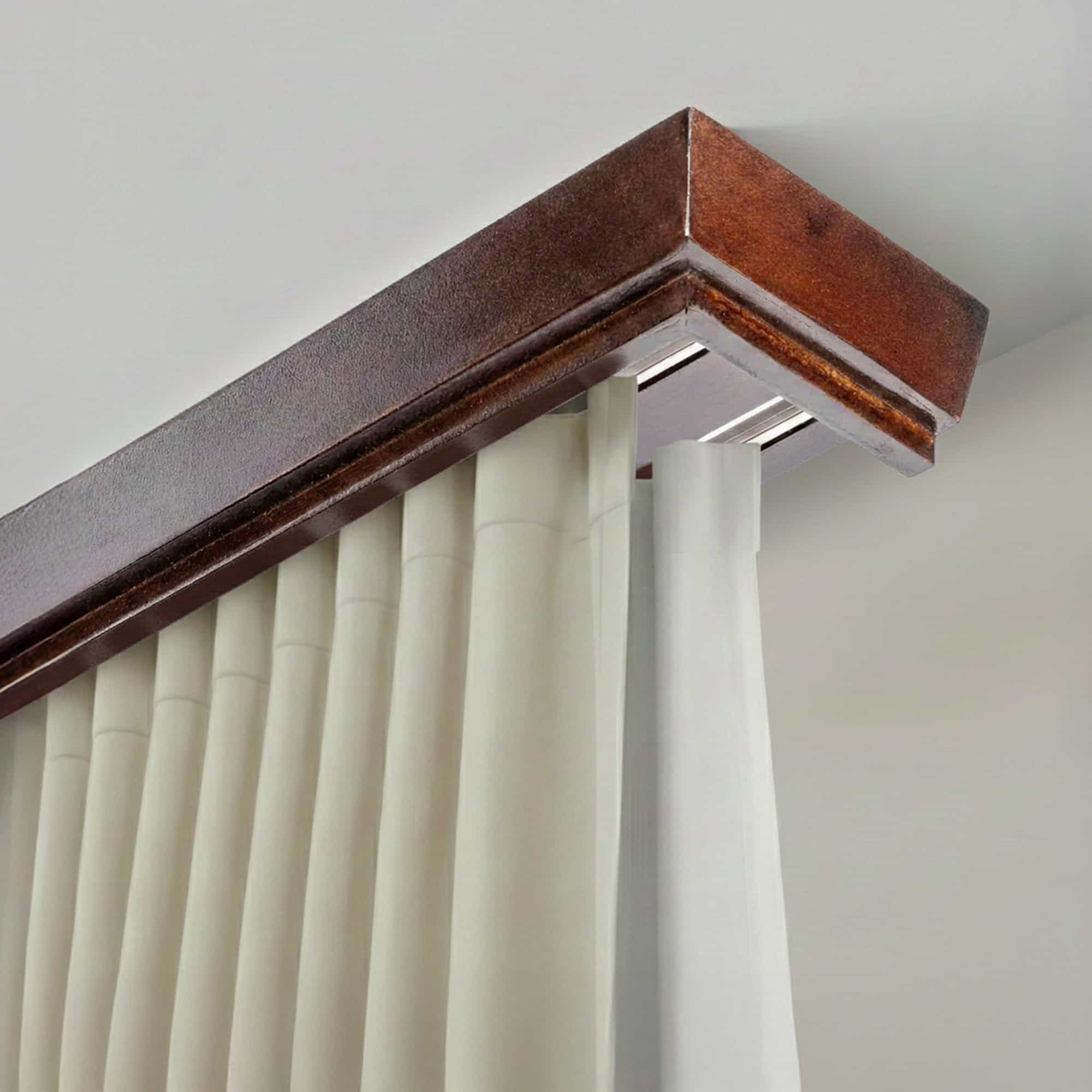 Conic Wooden Curtain Track System with Decorative Valance