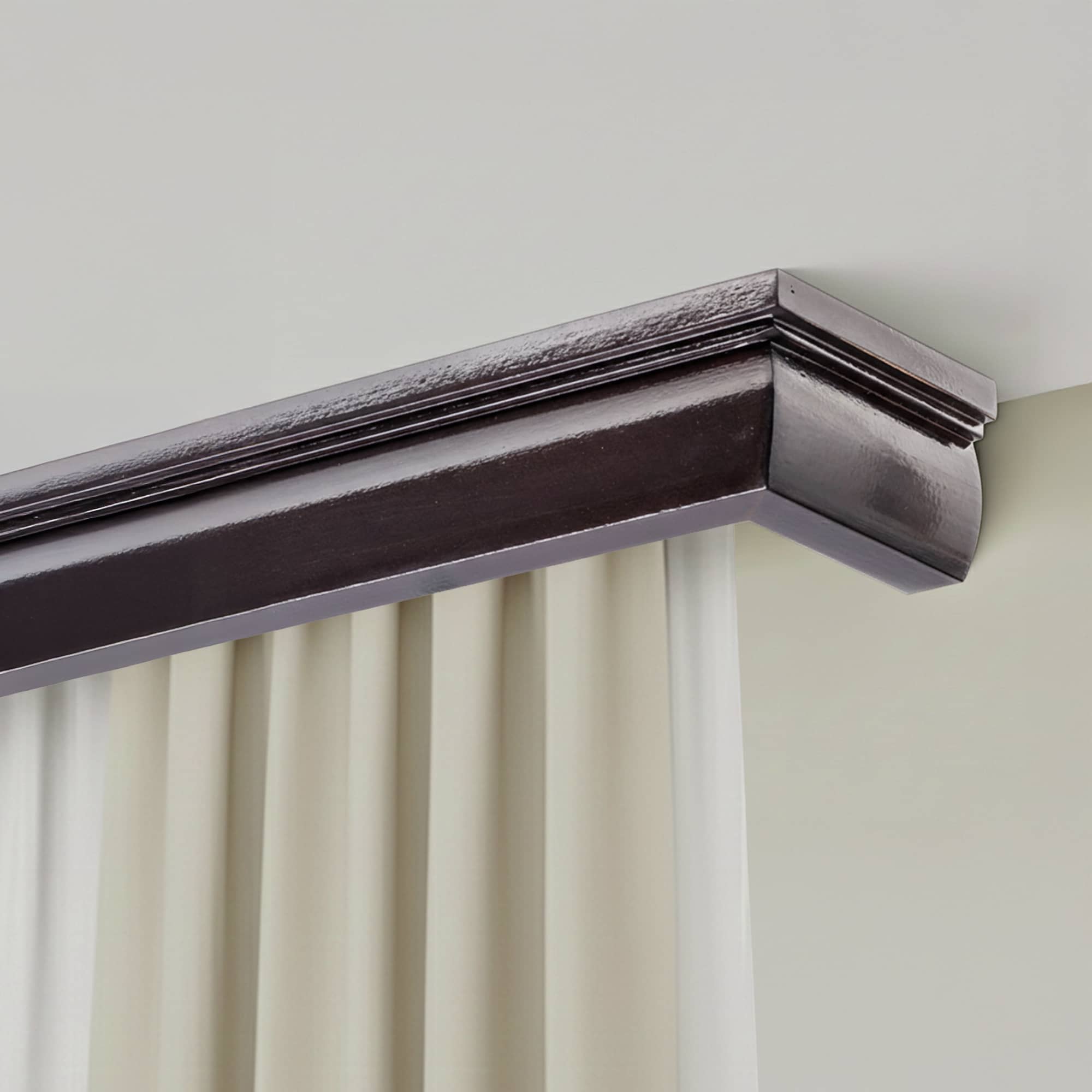 Firenze Wooden Curtain Track System with Decorative Valance