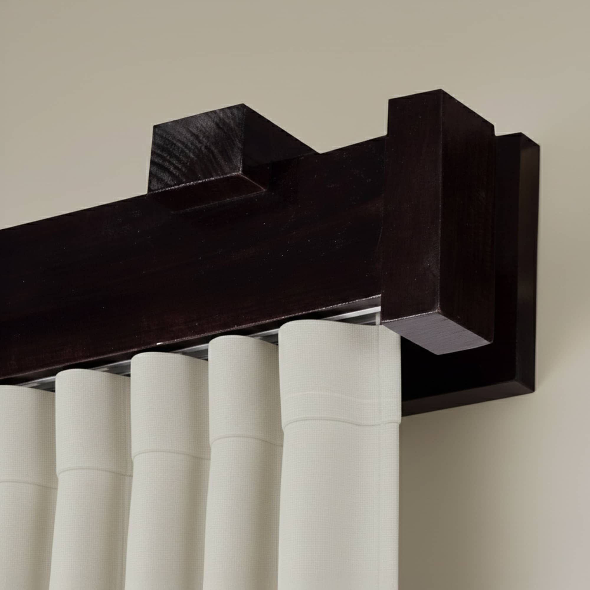 Dalia Wooden Curtain Rod with Aluminum Track