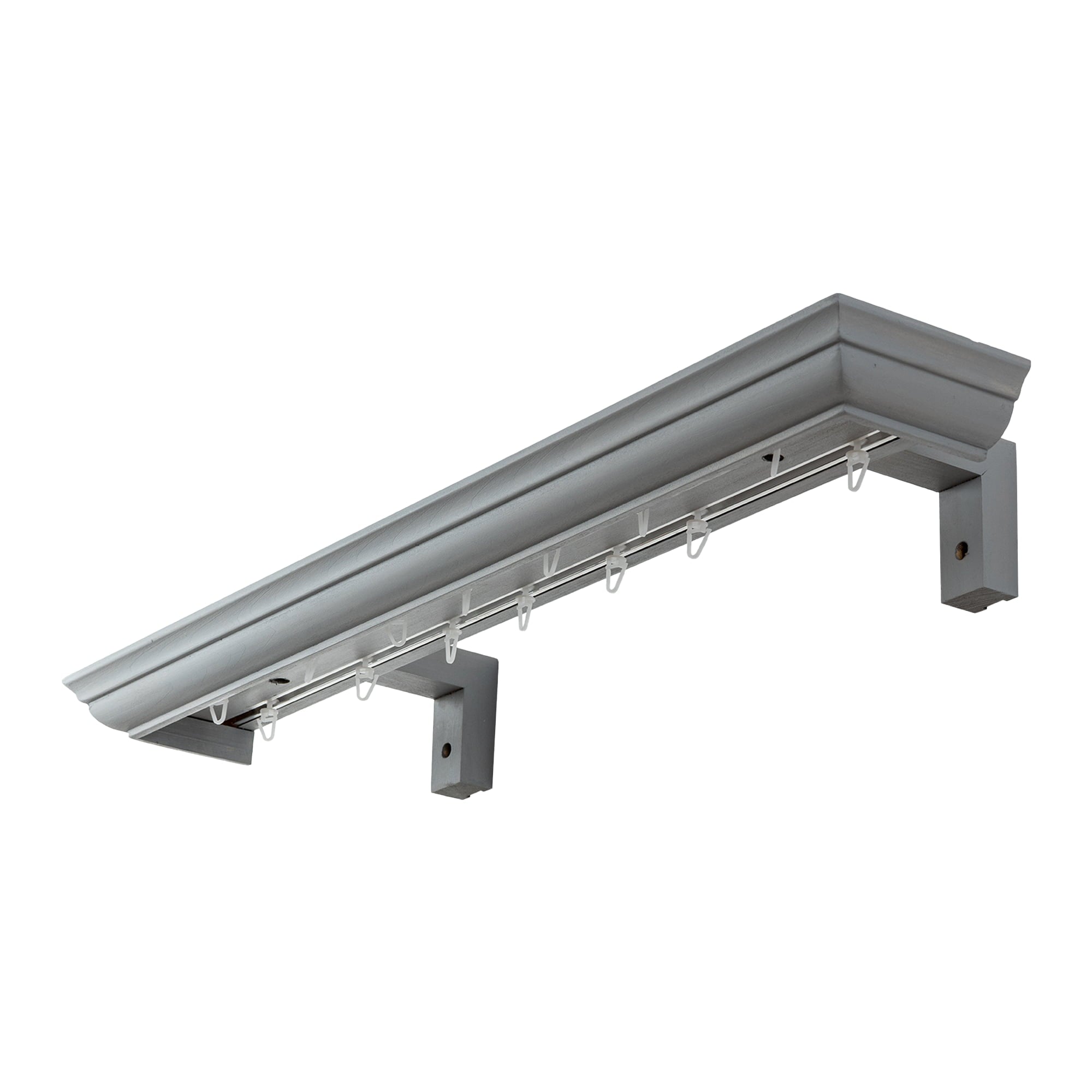 Filip Wooden Curtain Track System with Decorative Valance