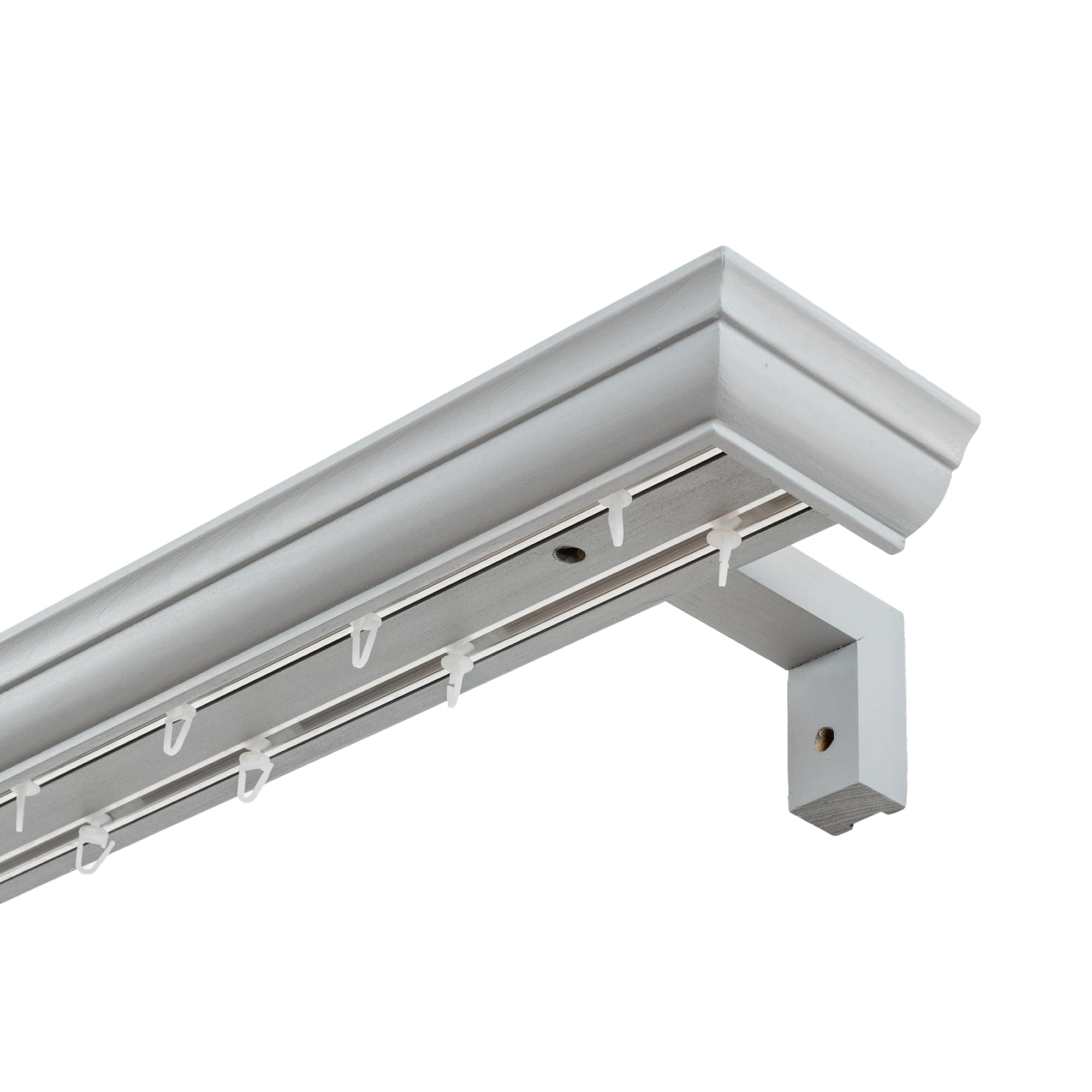 Filip Wooden Curtain Track System with Decorative Valance