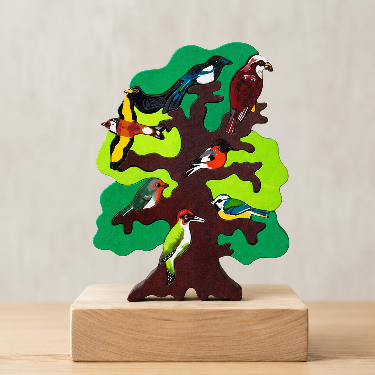 European Birds Wooden Puzzle