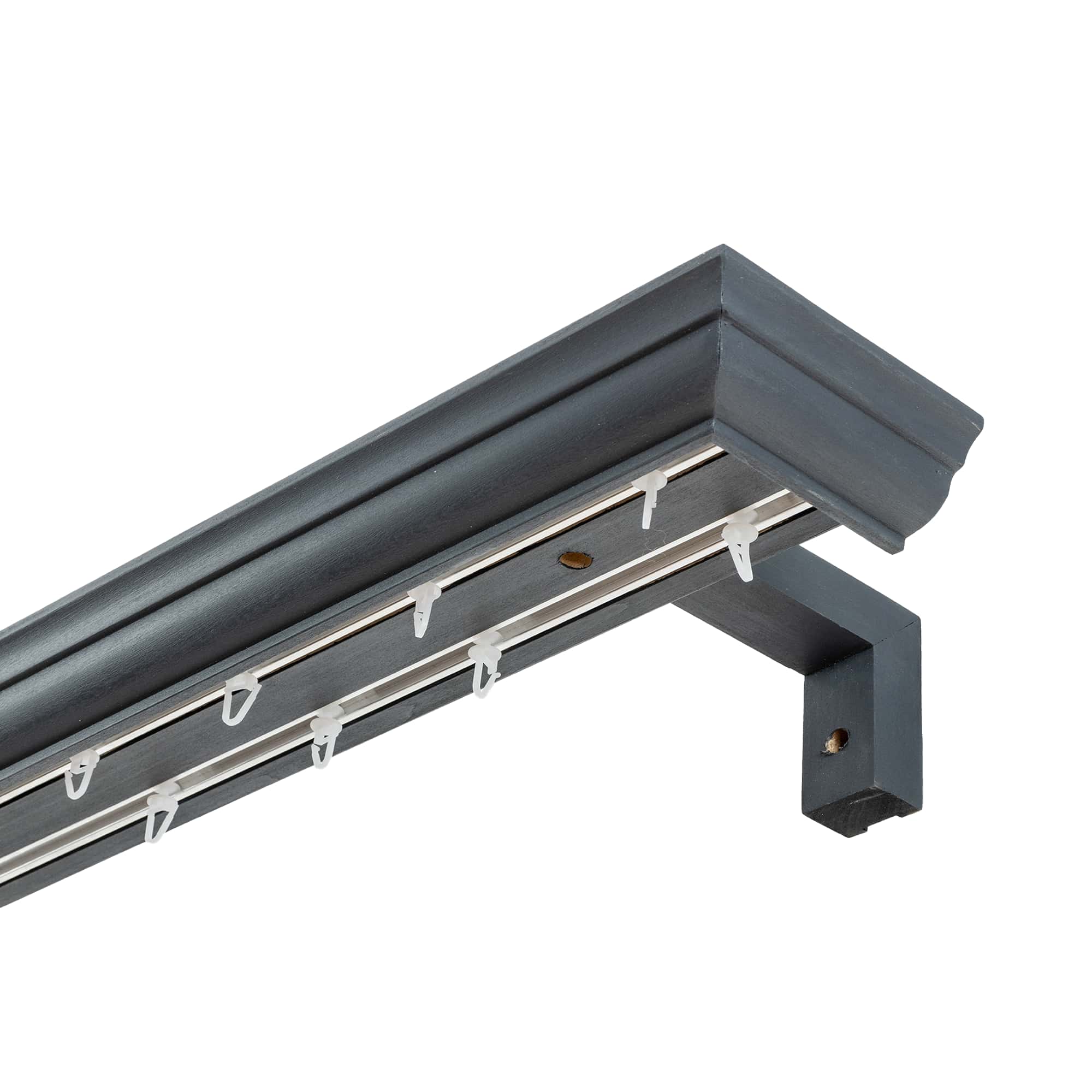 Filip Wooden Curtain Track System with Decorative Valance