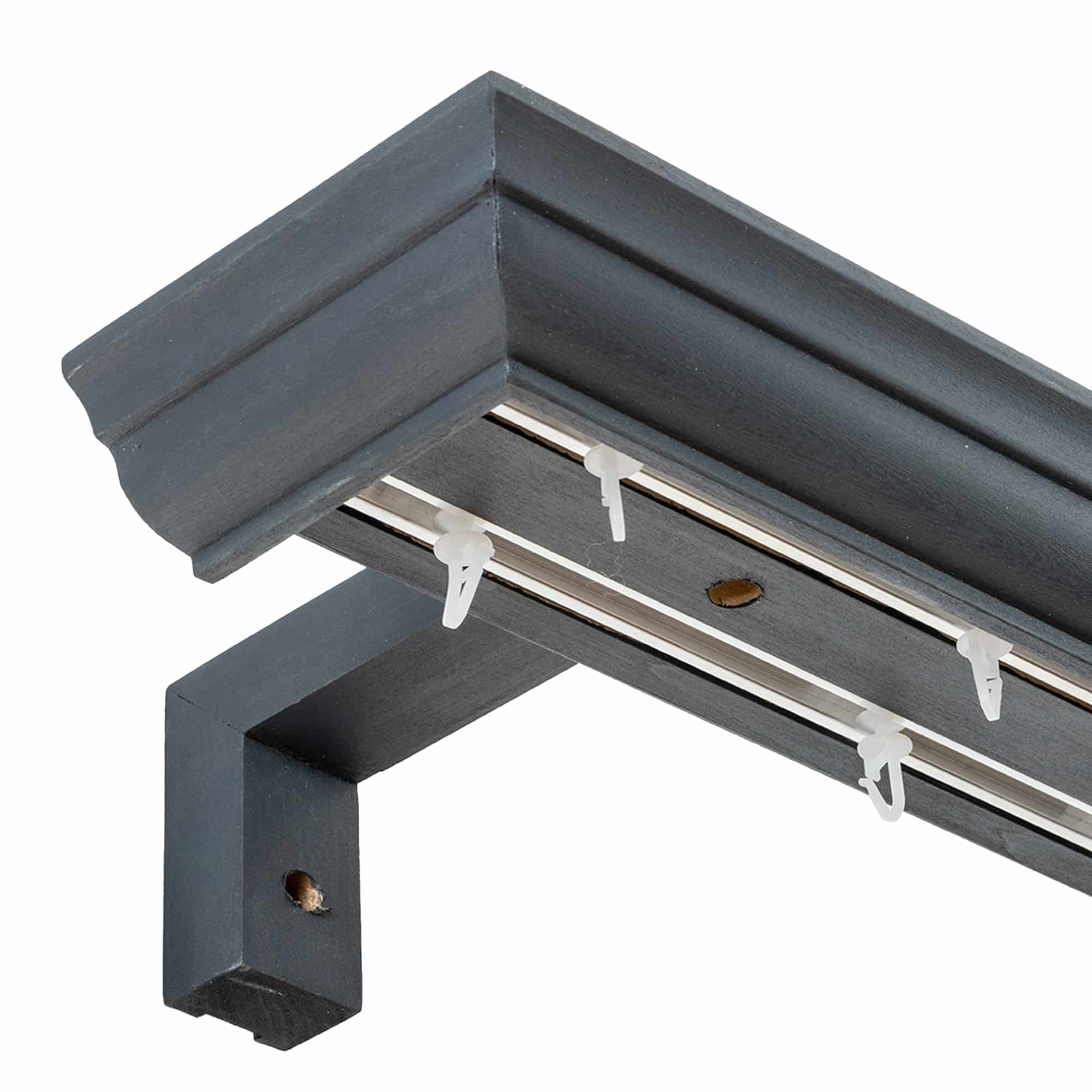 Filip Wooden Curtain Track System with Decorative Valance