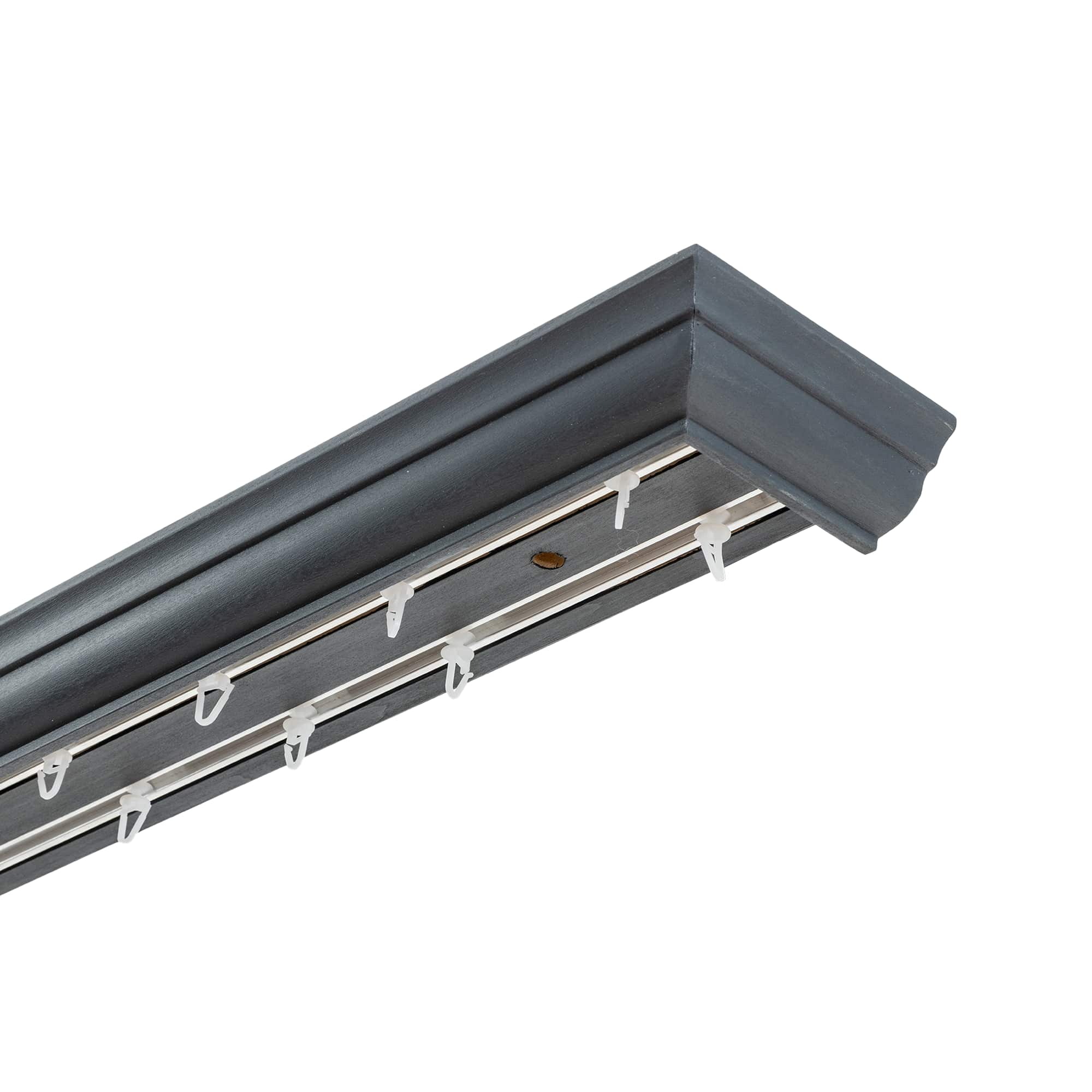 Filip Wooden Curtain Track System with Decorative Valance