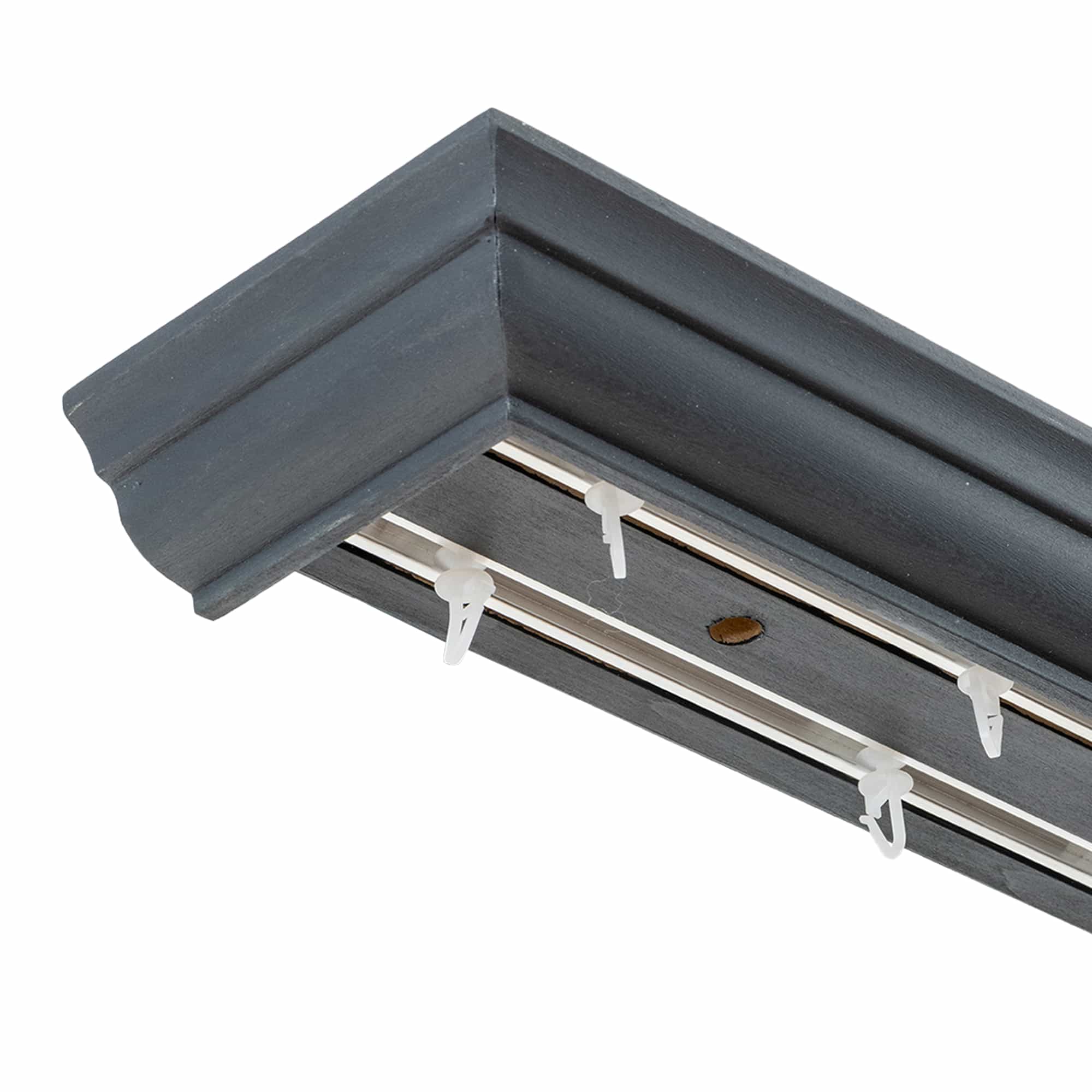 Filip Wooden Curtain Track System with Decorative Valance