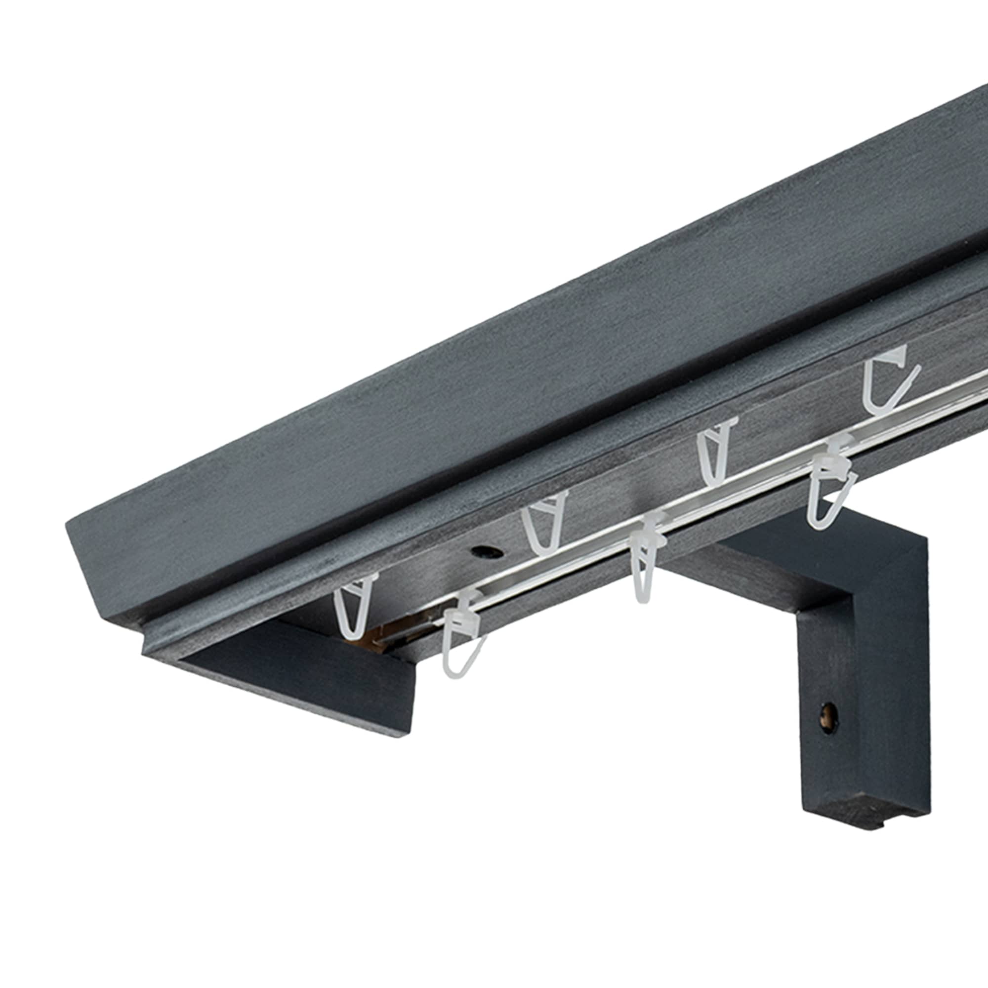Conic Wooden Curtain Track System with Decorative Valance