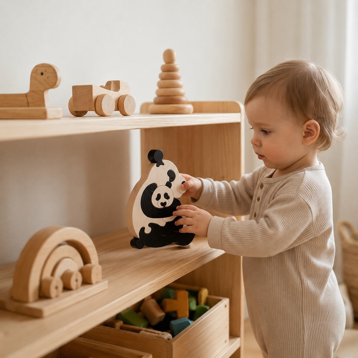 Wooden Panda Puzzle