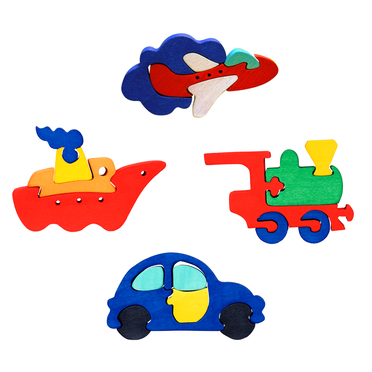 Vehicles Wooden Puzzle Set